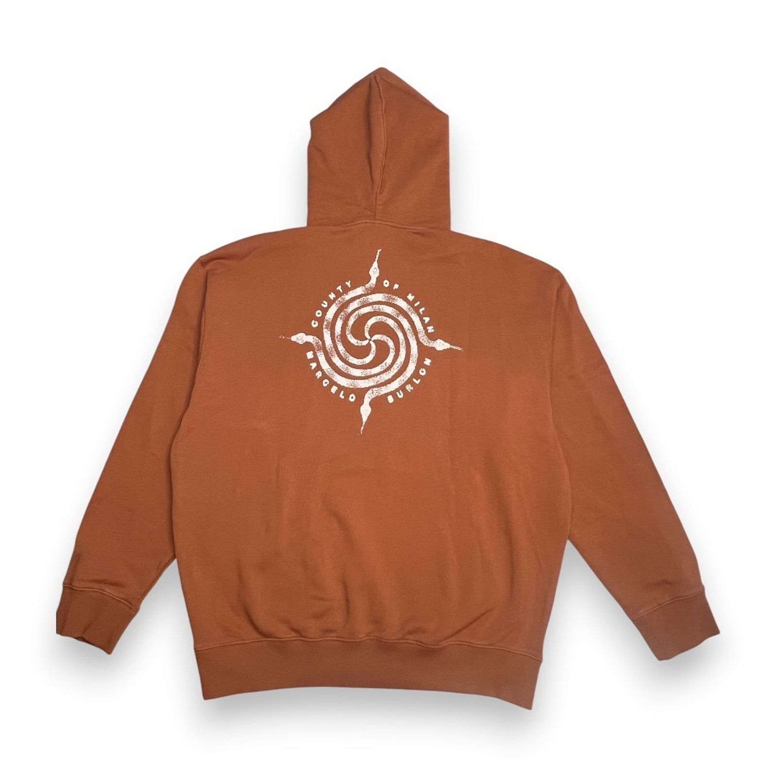 Marcelo Burlon Marcelo Burlon County of Milan Burnt Orange Cross Hoodie Size US M / EU 48-50 / 2 - 2 Thumbnail