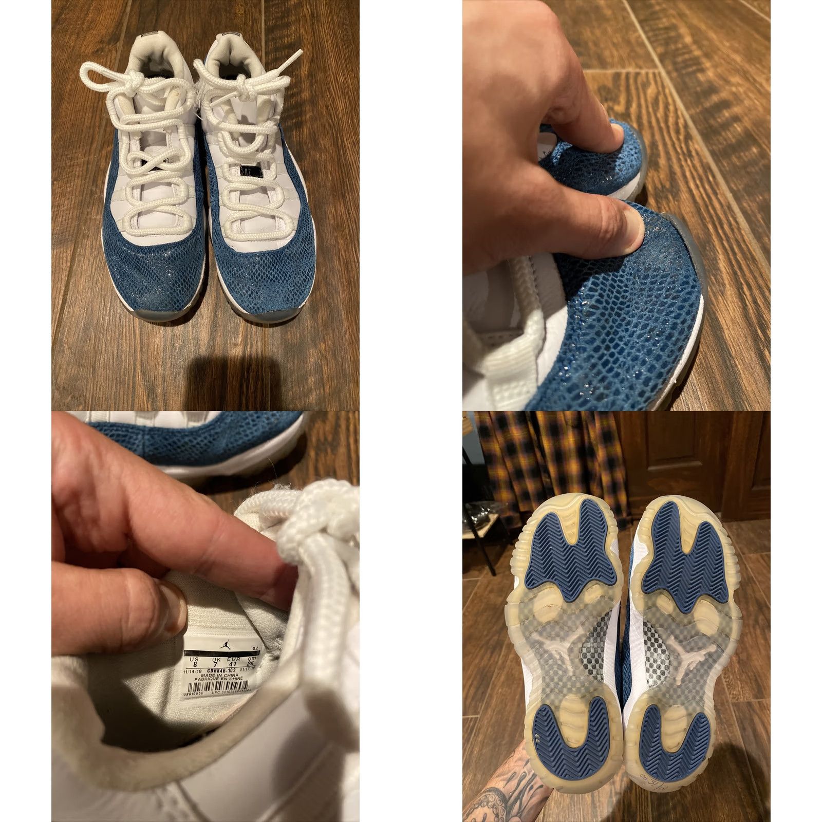 Nike Nike Air Jordan 11 Retro Low Snake Navy (2019) CD6846-102 Size 8 Mens Shoes Sneaker Leather Navy Snake 2019 Size US 8 / EU 41 - 8 Thumbnail