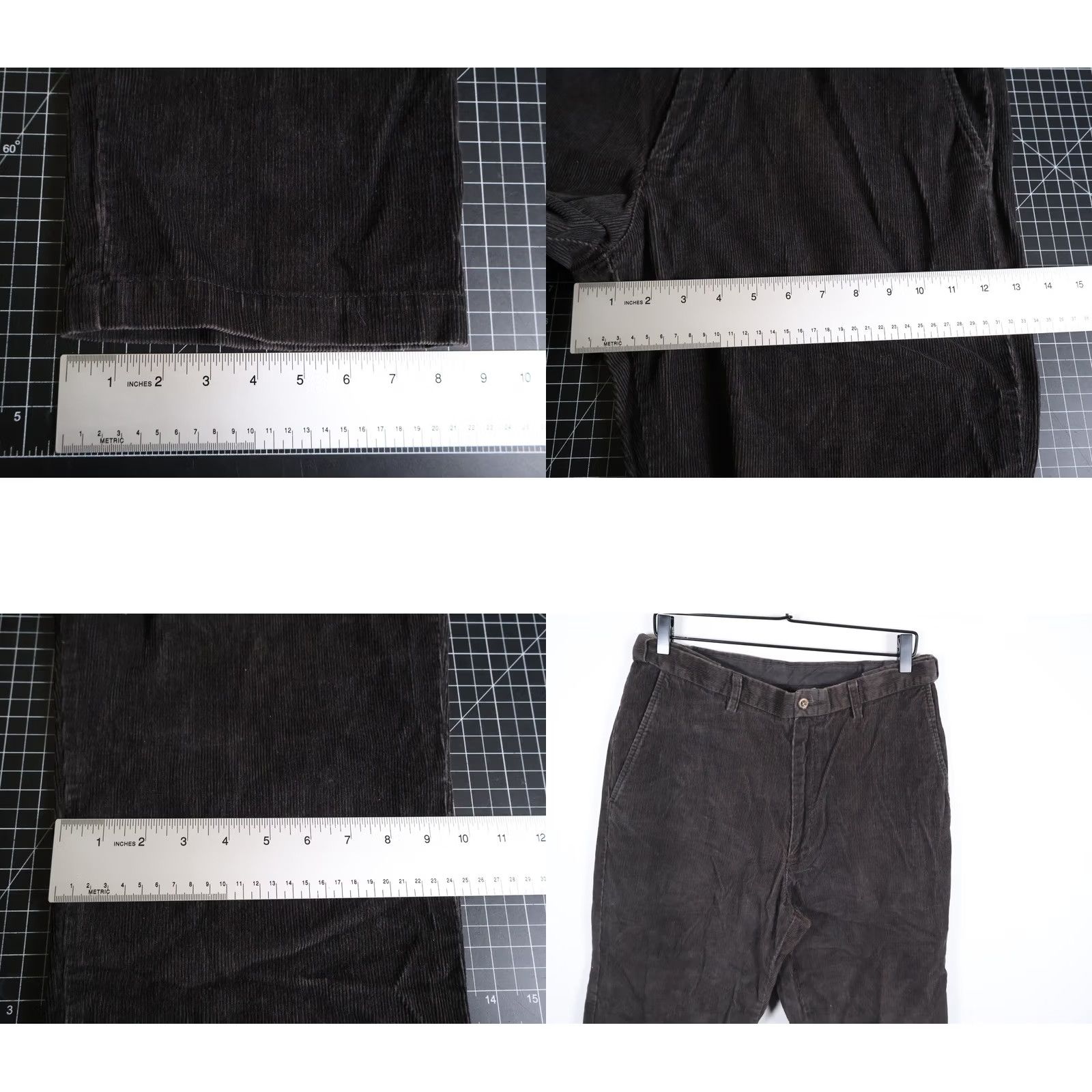 Haggar VTG Haggar Baggy Fit Corduroy Pants Men's 34 x 30 Dark Brown Regular Straight 90s Hipster Retro Vintage Tentative? Size US 34 / EU 50 - 8 Thumbnail