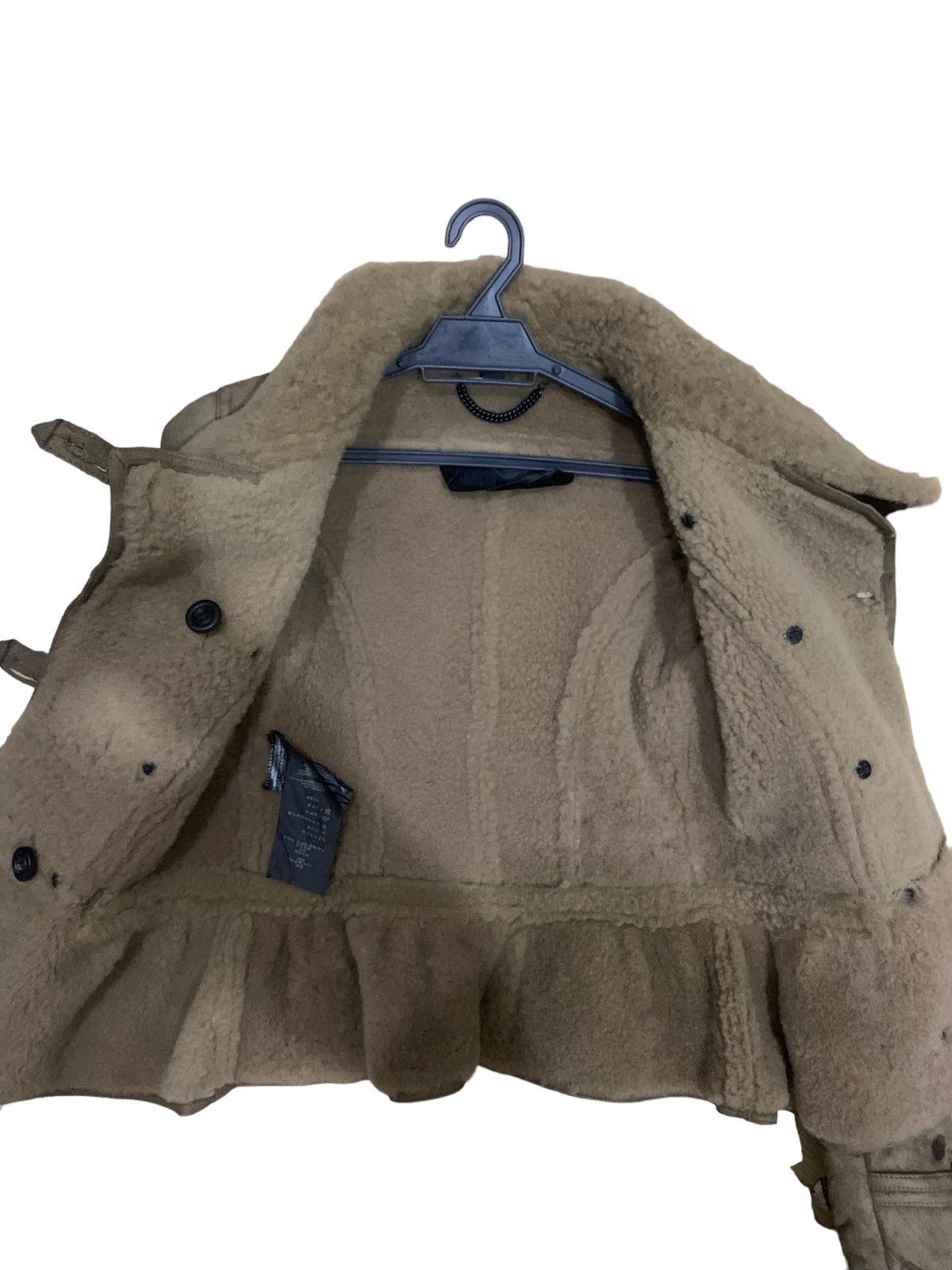 Burberry × Burberry Prorsum Burberry Prorsum Shearling & Suede Peplum Jacket Size S / US 4 / IT 40 - 10 Thumbnail