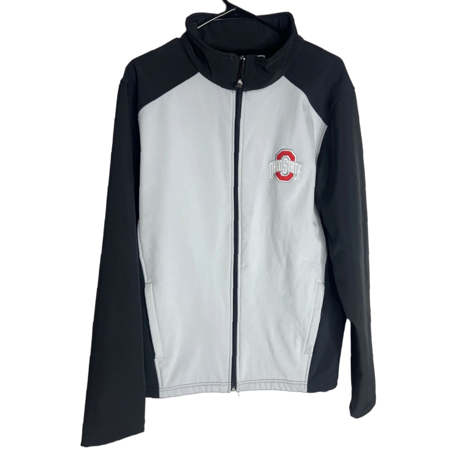 Vintage VINTAGE? Ohio State Varsity Authentic Apparel Mens Jacket Full Zip M Gray Black Bomber Jacket Size US M / EU 48-50 / 2 - 1 Thumbnail