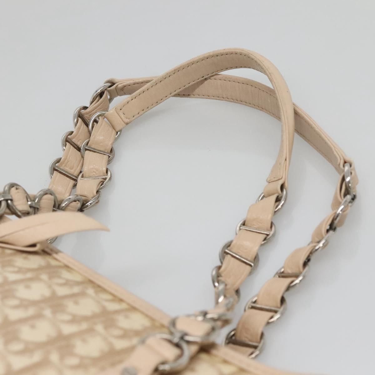 Dior DIOR Trotter Canvas Romantic Tote Bag Pvc Beige Silver Size ONE SIZE - 8 Thumbnail