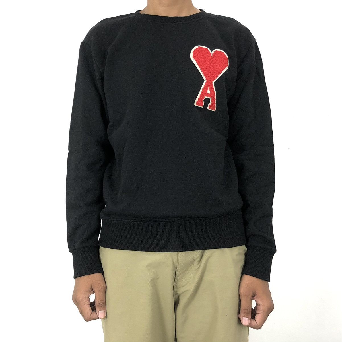 AMI Luxury Ami Alexandre Mattiussi Big Logo Black Sweatshirt Size US M / EU 48-50 / 2 - 1 Thumbnail