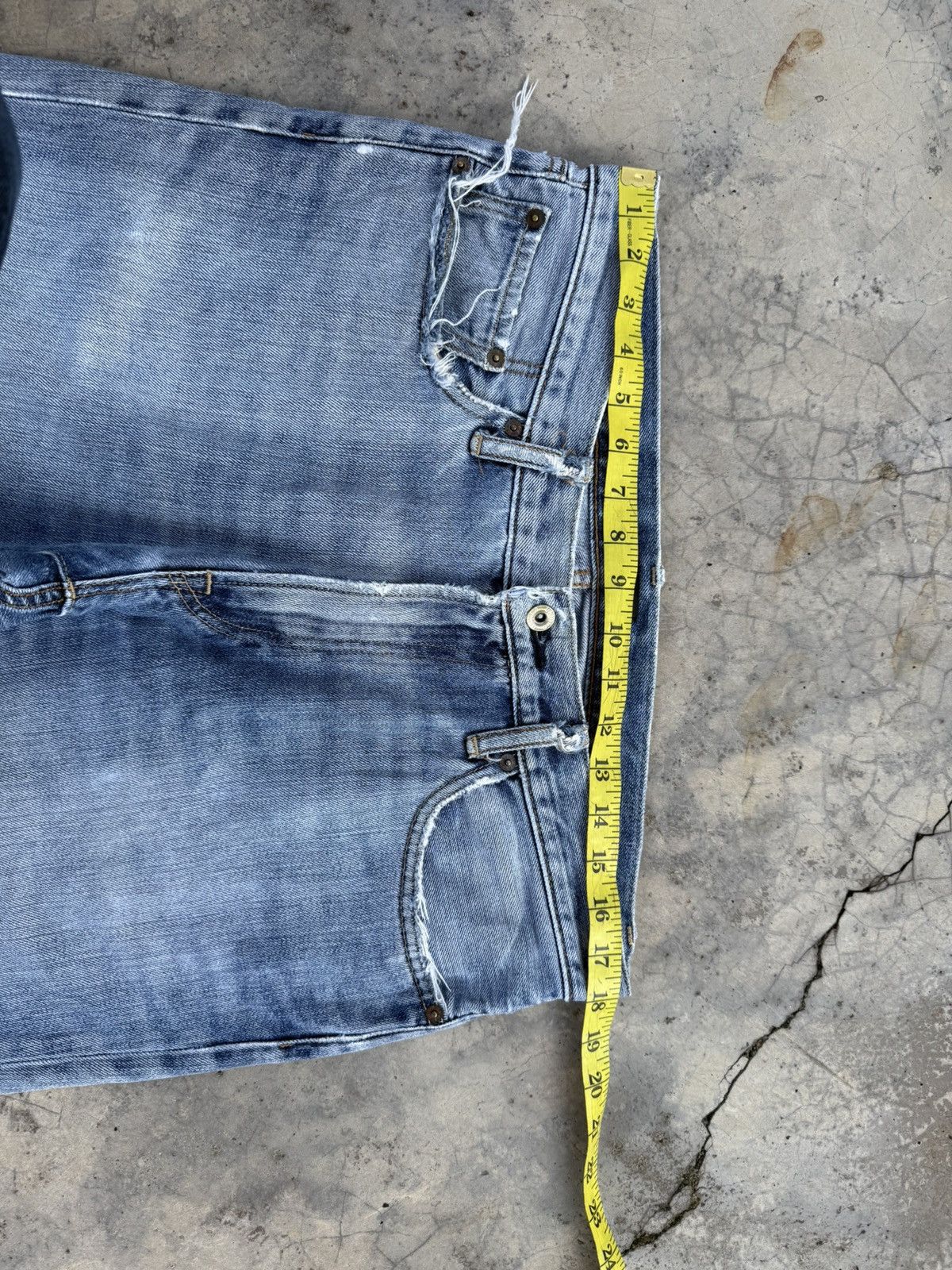 Japanese Brand × Jean × Vintage VINTAGE JAPANESE FADED RIPPED JEAN PANTS Size US 36 / EU 52 - 5 Thumbnail