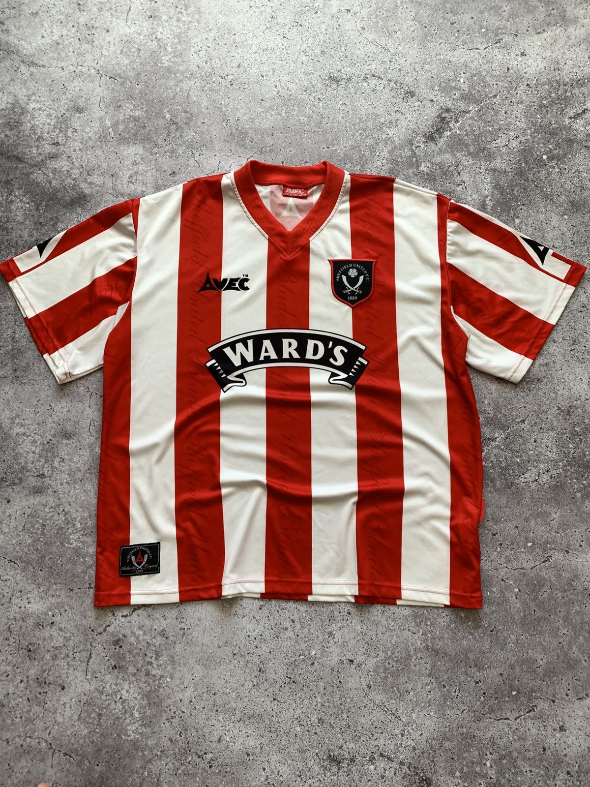 Other 🔥AVEC SHEFFIELD UNITED 1996 1997 HOME FOOTBALL SOCCER JERSEY Size US XL / EU 56 / 4 - 1 Thumbnail