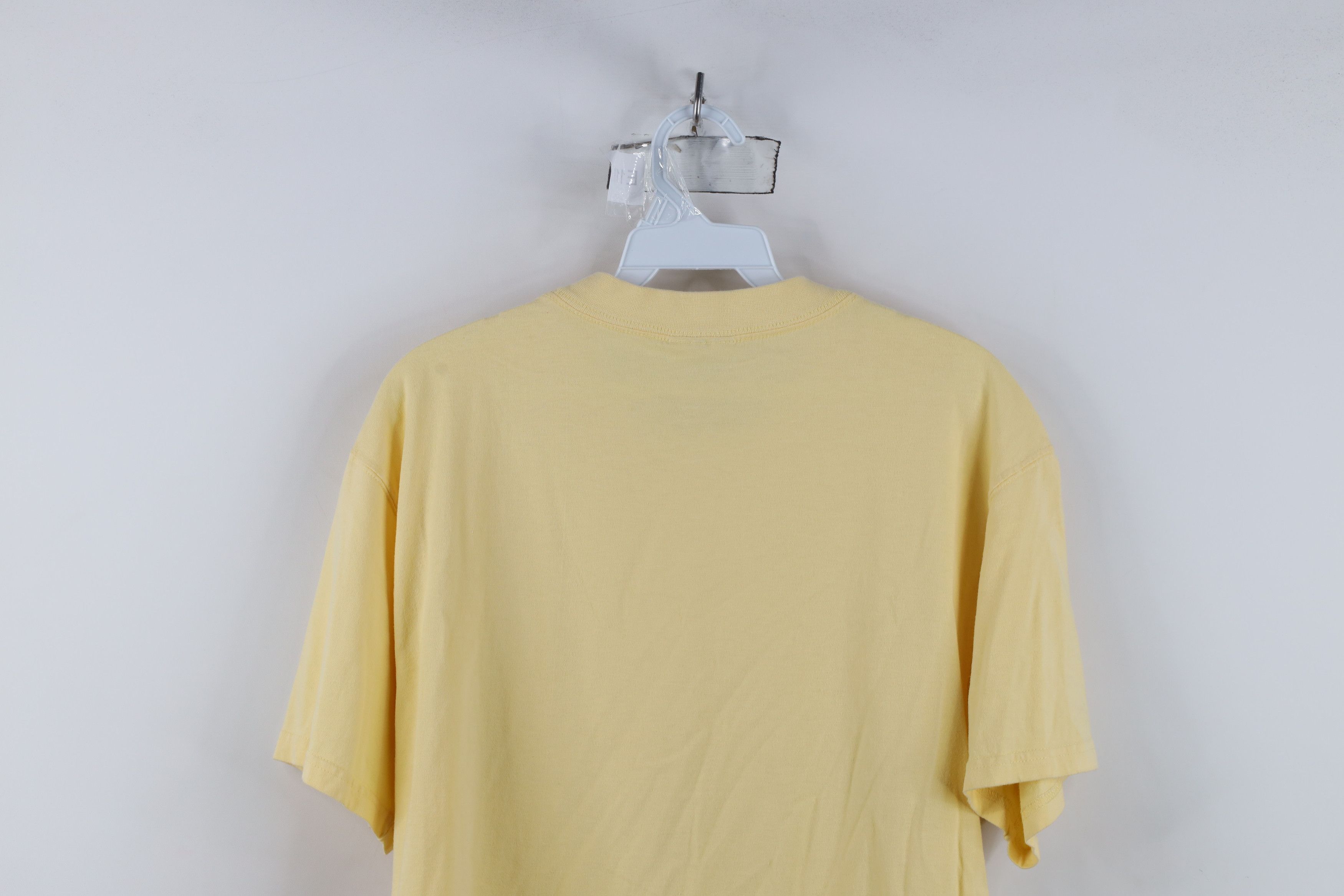 Vintage Vintage 90s Streetwear Heavyweight Cotton T-Shirt Yellow Size US M / EU 48-50 / 2 - 12 Thumbnail