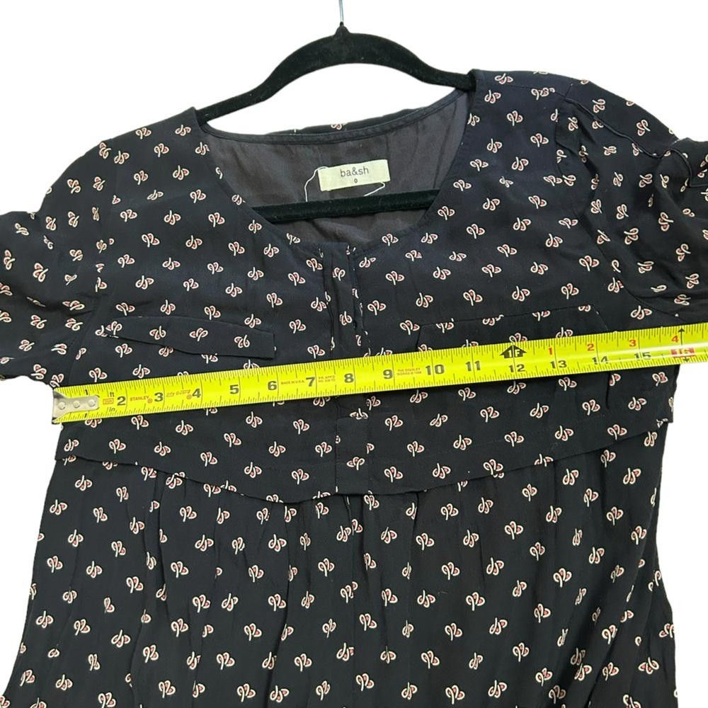 Wilkes Bashford ba&sh l Black Tewis Blouse Size 0 Size XS / US 0-2 / IT 36-38 - 5 Thumbnail