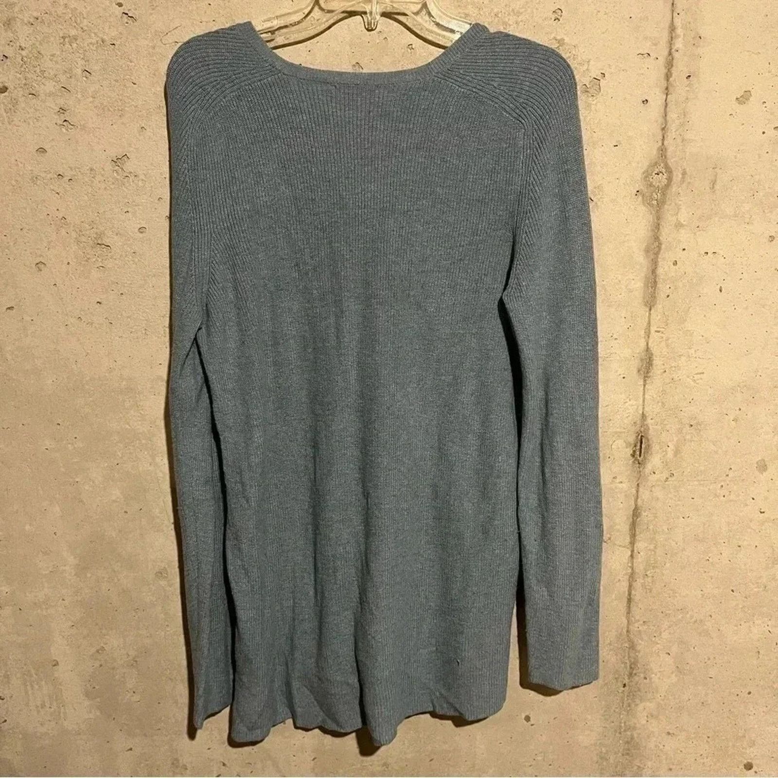J. Jill J Jill Tunic Woman’s V Neck Long Sleeve Blue Sweater Sz M Size M / US 6-8 / IT 42-44 - 6 Thumbnail