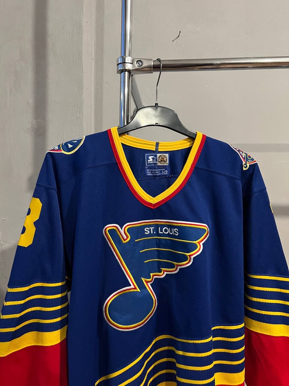 NHL 90’S ST LOUIS BLUES #3 STARTER HOCKEY JERSEY SHIRT SIZE L Size US L / EU 52-54 / 3 - 4 Thumbnail
