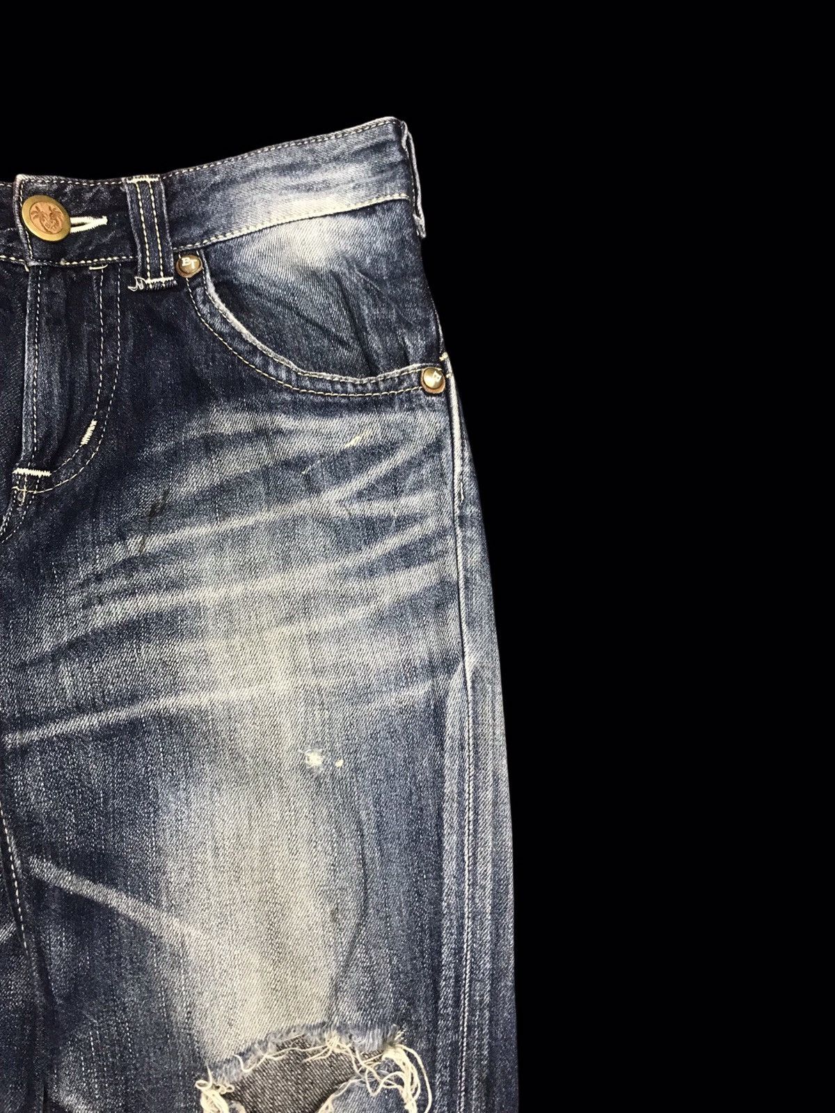 Edwin EDWIN DISTRESSED STONEWASH TWISTED LEG DENIM F145 Size US 32 / EU 48 - 3 Thumbnail