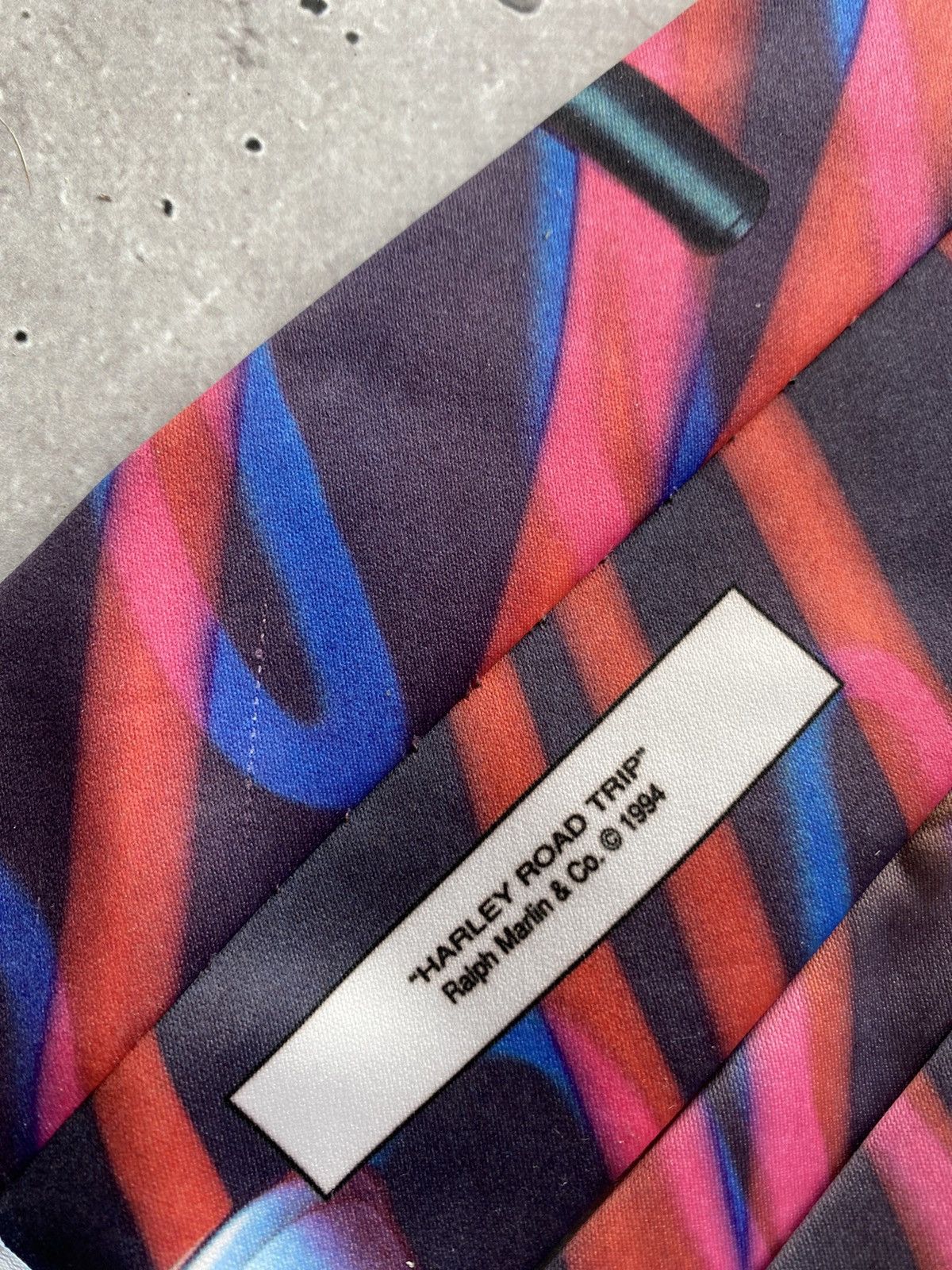 Harley Davidson Vintage Harley-Davidson Neck Tie 1994 "HARLEY ROAD TRIP" USA Size ONE SIZE - 7 Thumbnail
