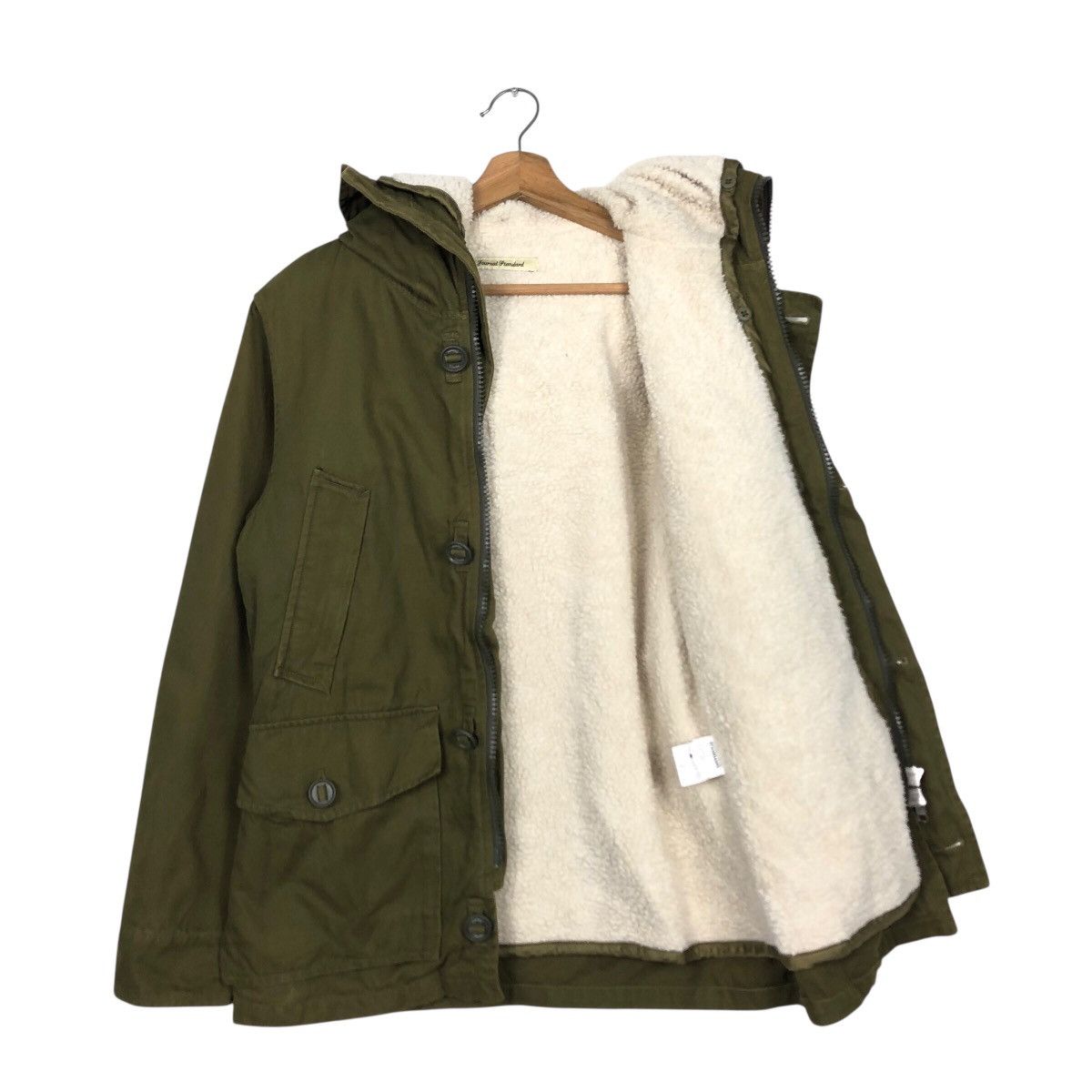 Japanese Brand 🔥 JOURNAL STANDARD Sherpa-Lined Hooded M-65 Field Jacket Size US M / EU 48-50 / 2 - 13 Thumbnail