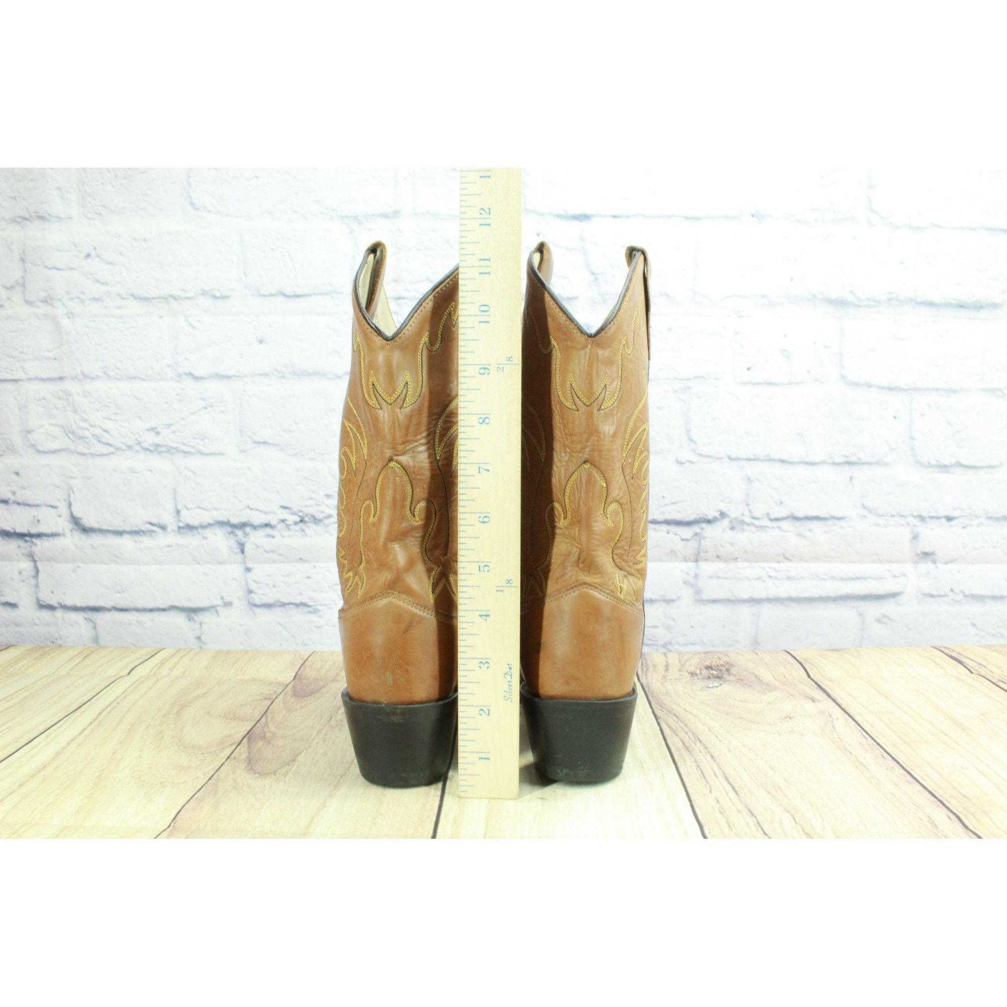Leather × Other Old West Women's Pull On Mid Calf Western Cowboy Boots Size US 6 / IT 36 - 6 Thumbnail