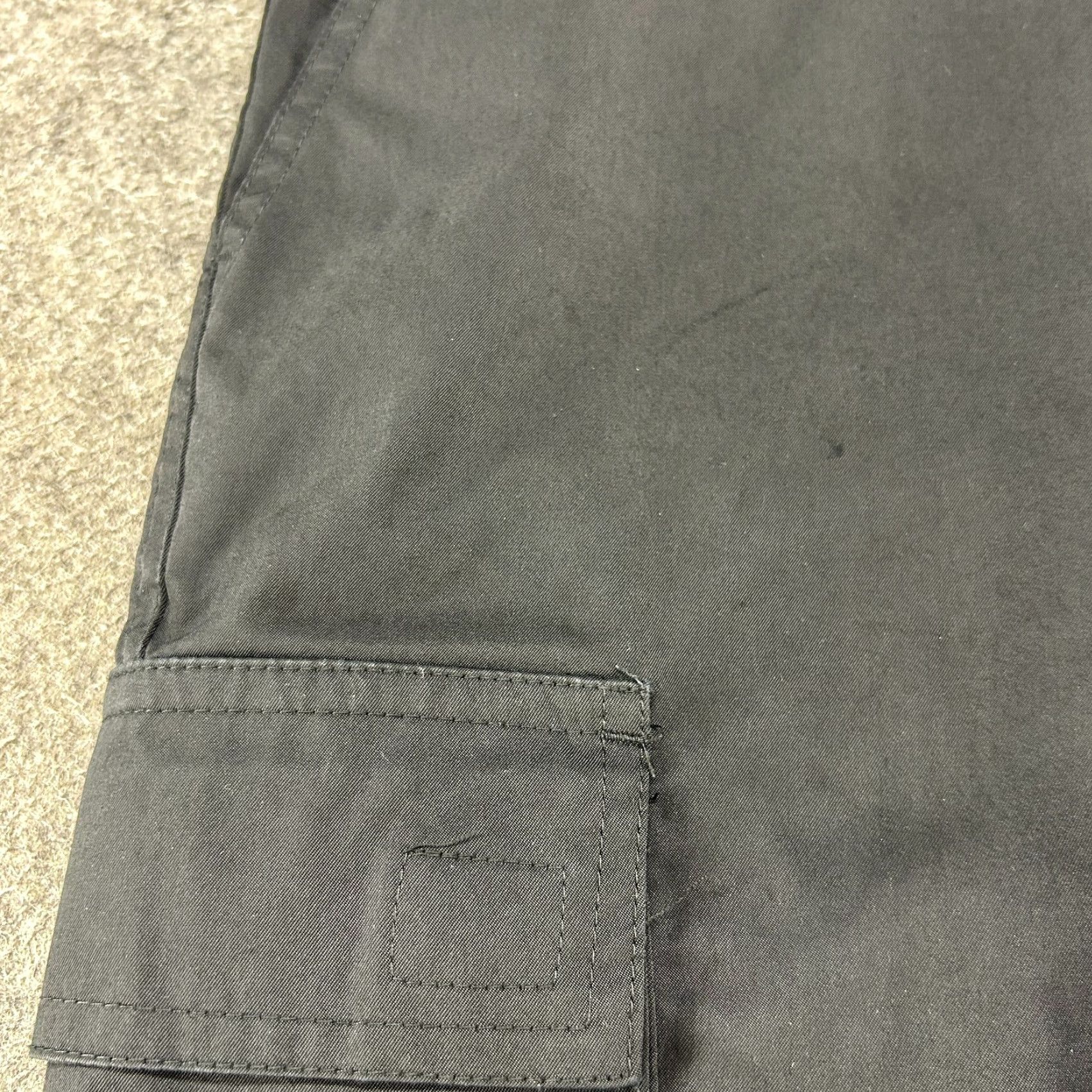 Vintage Ninth Hall Mens Cargo Pants Regular Large Black Polyester Nylon Cotton Hiking Outdoor Pockets Logo Cargo Pockets 30 Inseam Size US 33 - 6 Thumbnail