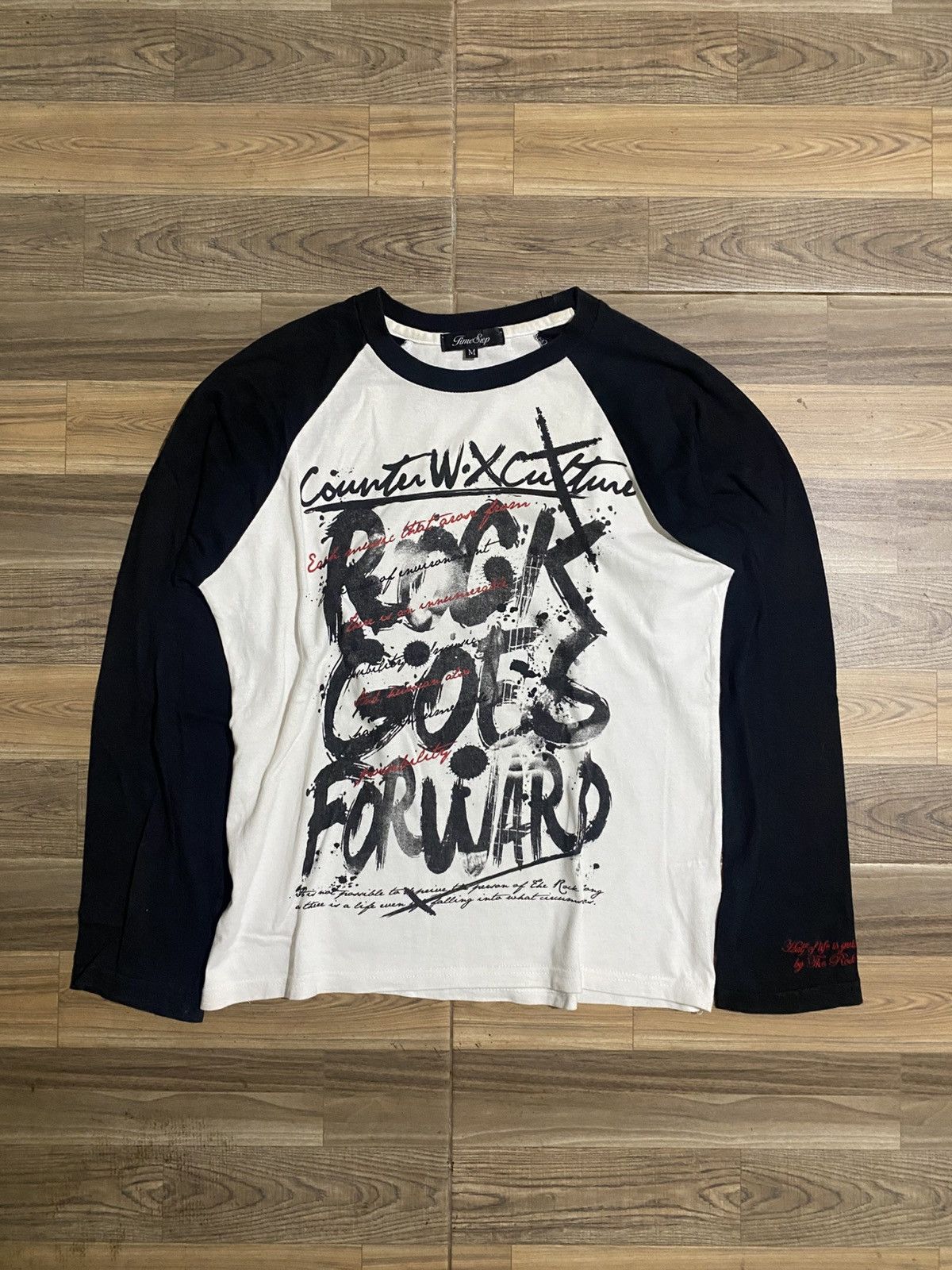 Japanese Brand × Vintage ROCK GOES FORWARD TIME STEP LONG SLEEVE TEE Size US M / EU 48-50 / 2 - 1 Thumbnail