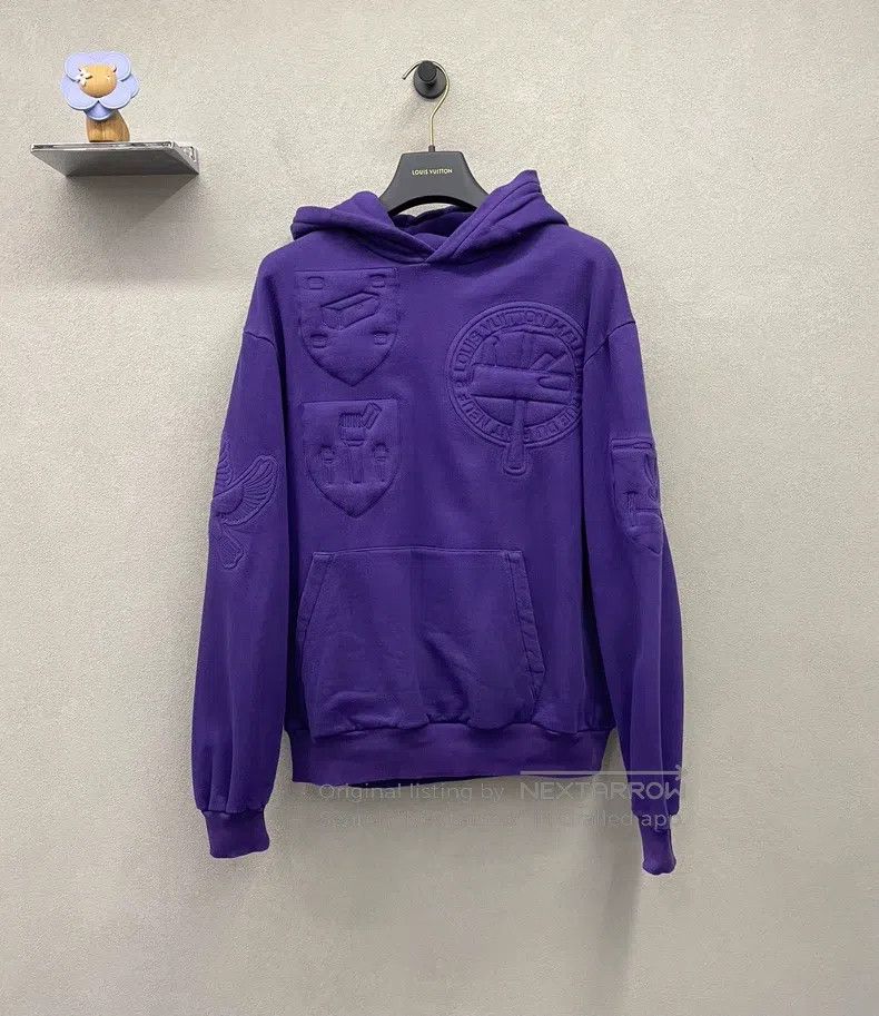 Louis Vuitton Louis Vuitton Purple Embossed Hoodie Size US XS / EU 42 / 0 - 2 Thumbnail