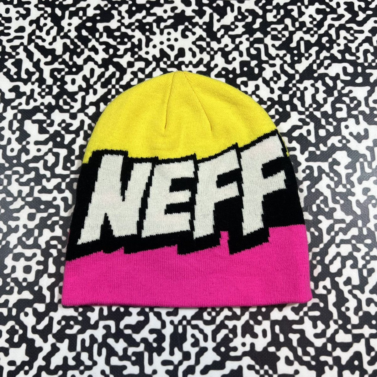 NEFF Vintage Y2K NEFF Big Logo Sk8 Skate Style Beanie Hat Size ONE SIZE - 7 Thumbnail