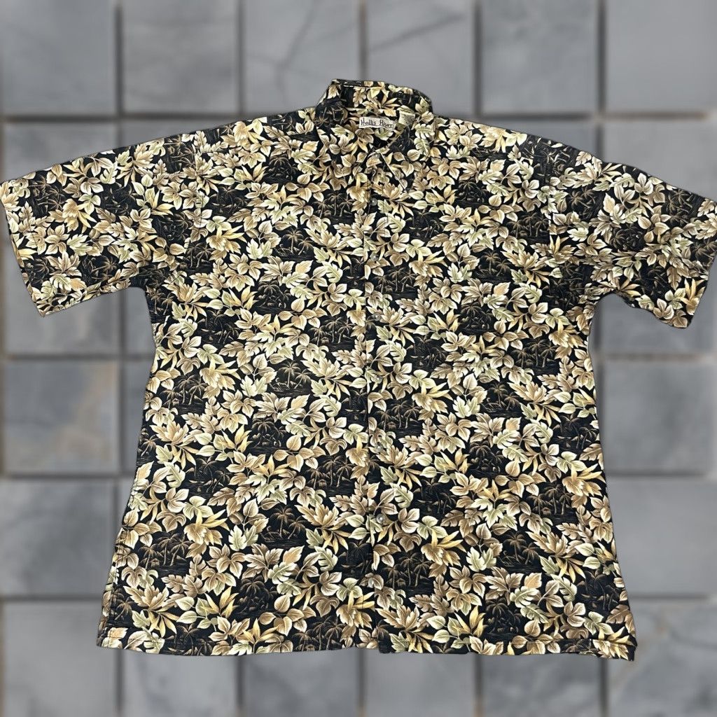 Vintage Hollis River Shirt Adult L Black Button-Up Short Sleeve Hawaiian Floral Size US L / EU 52-54 / 3 - 1 Thumbnail
