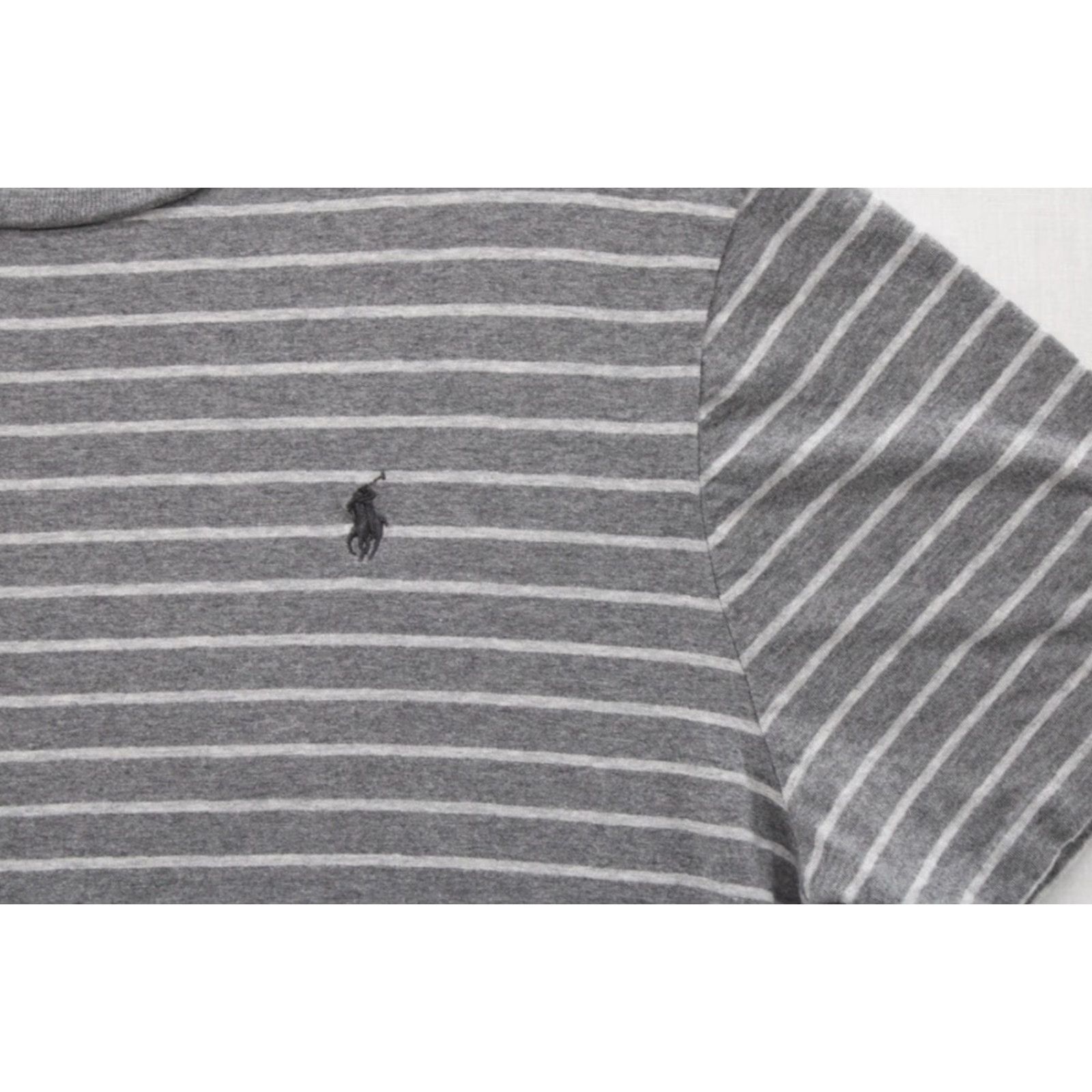 Polo Ralph Lauren Polo Ralph Lauren T Shirt Men's XL Gray Stripe Custom Slim Fit Pony Logo Soft Size US XL / EU 56 / 4 - 2 Thumbnail