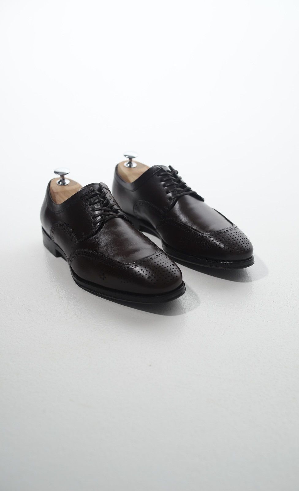 Salvatore Ferragamo SALVATORE FERRAGAMO Derby Leather Shoes MURANO Perforated Size US 8.5 / EU 41-42 - 2 Thumbnail