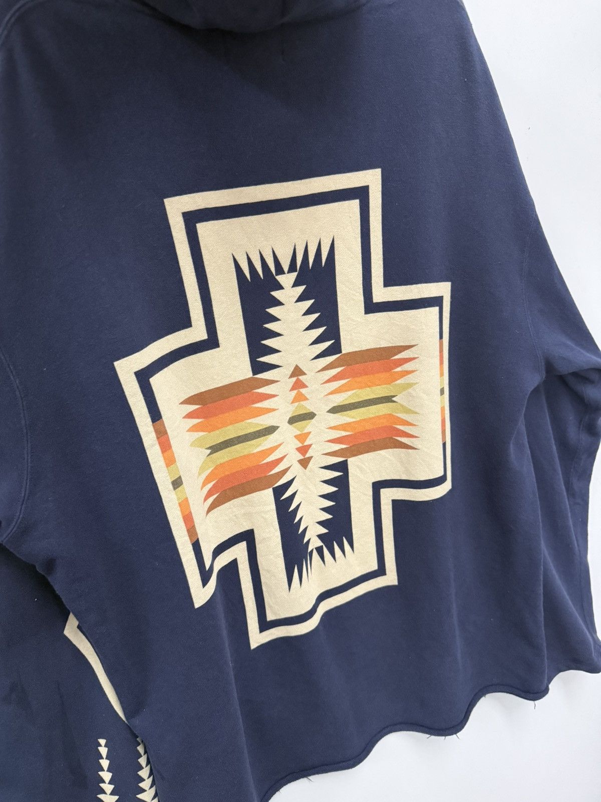 Pendleton 🔥 Y2K Pandleton Navajo Open Buttonless Design Sweat Hoodie Size US L / EU 52-54 / 3 - 12 Thumbnail