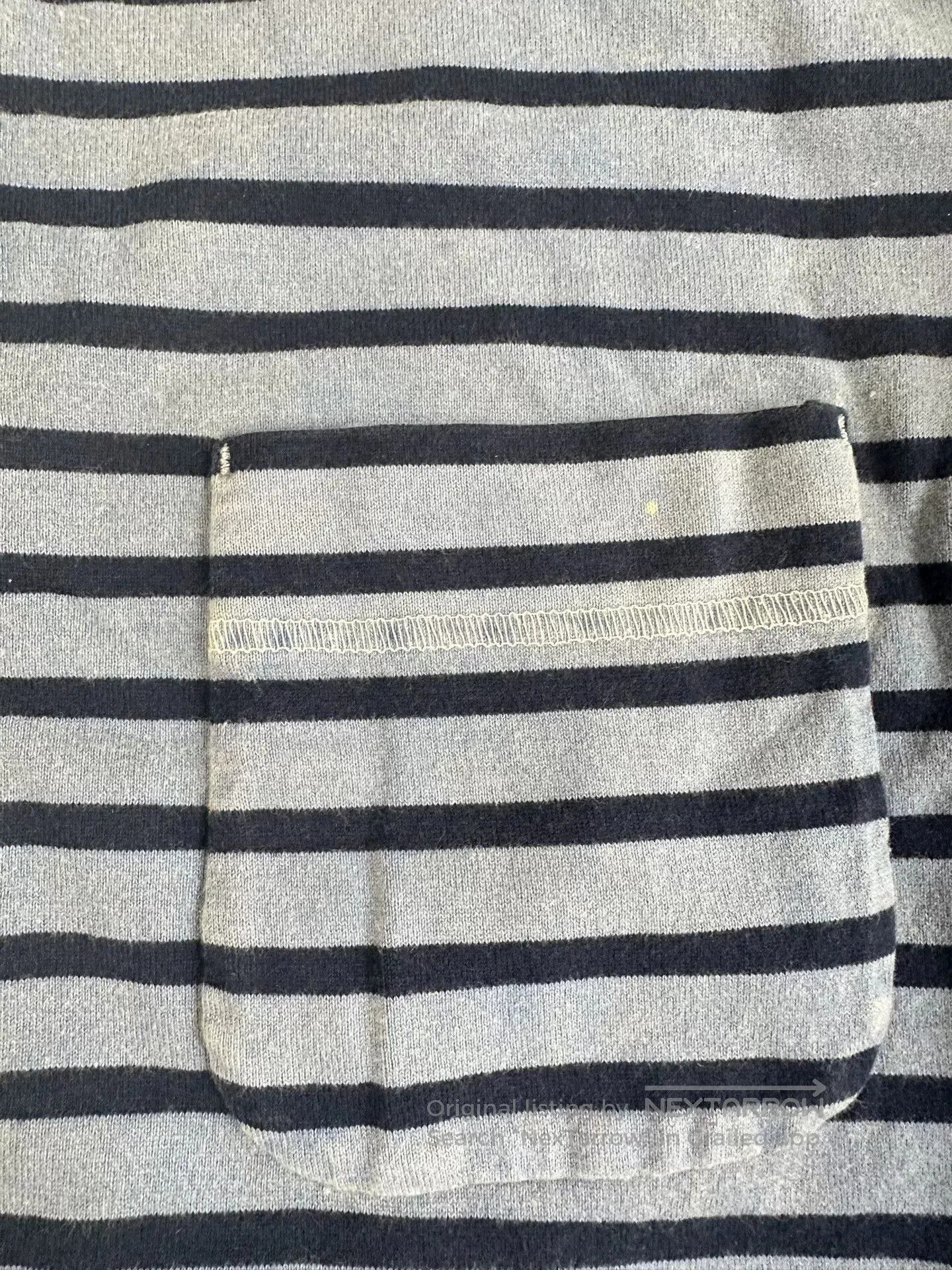 Takahiromiyashita The Soloist. Striped Long Sleeve Zip Top by Takahiro Miyashita. Size US M / EU 48-50 / 2 - 4 Thumbnail
