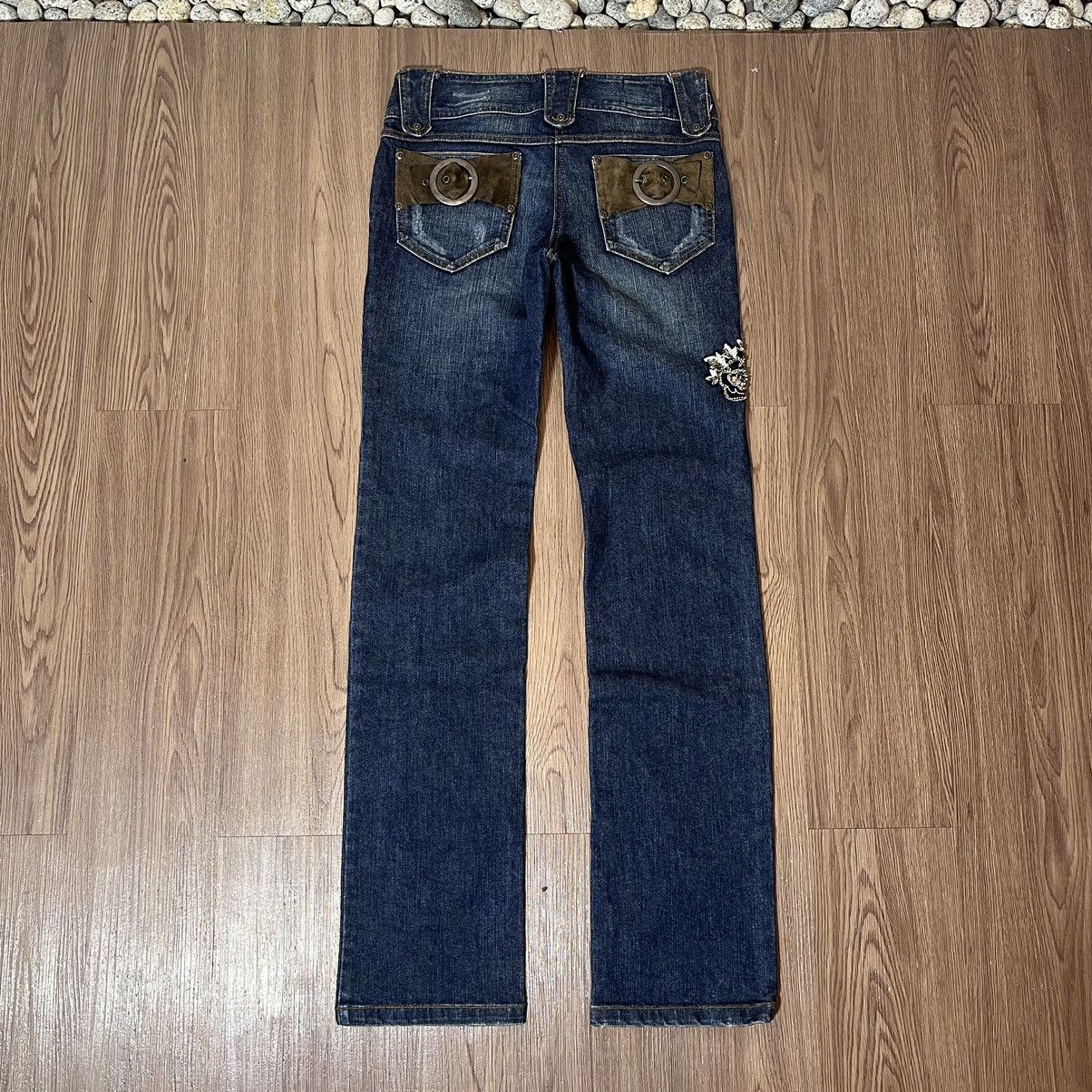 Beauty Beast × Leather × Seditionaries ENC leather strap pocket brocade panelled emboirdery denim Size US 30 / EU 46 - 1 Thumbnail