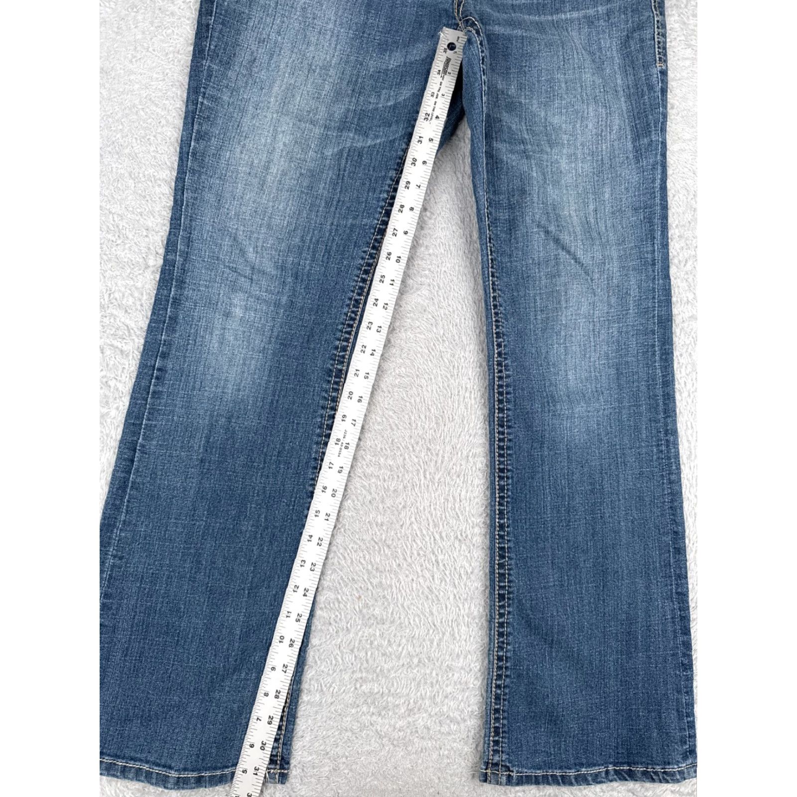 Vintage ANA Jeans Women 12 Blue Denim Med Wash Bootcut Mid Cotton Blend 32x32 Size 34" / US 12 / IT 48 - 7 Thumbnail