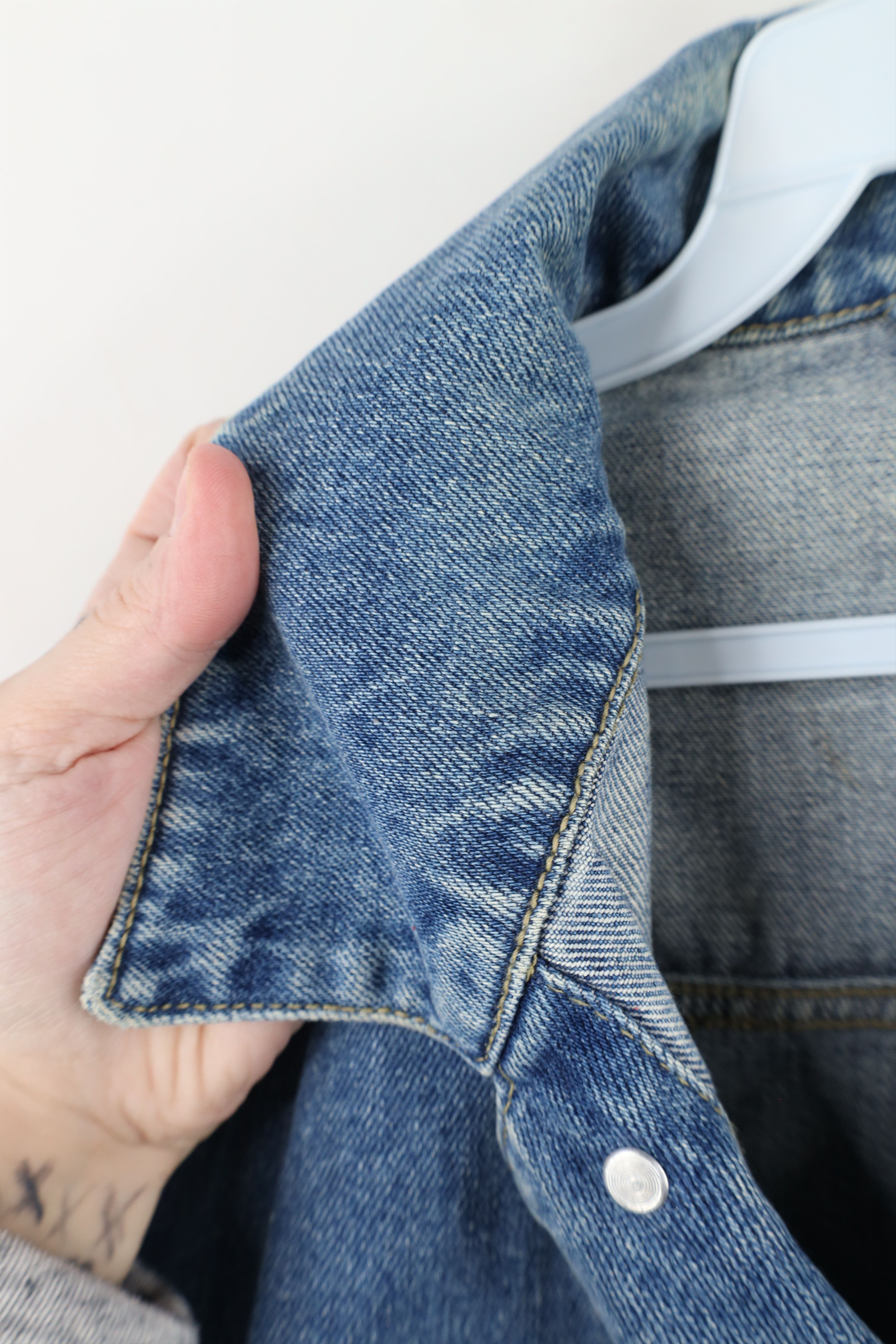 Vintage Vintage 90s Streetwear Denim Jean Trucker Jacket Blue Size US M / EU 48-50 / 2 - 11 Thumbnail