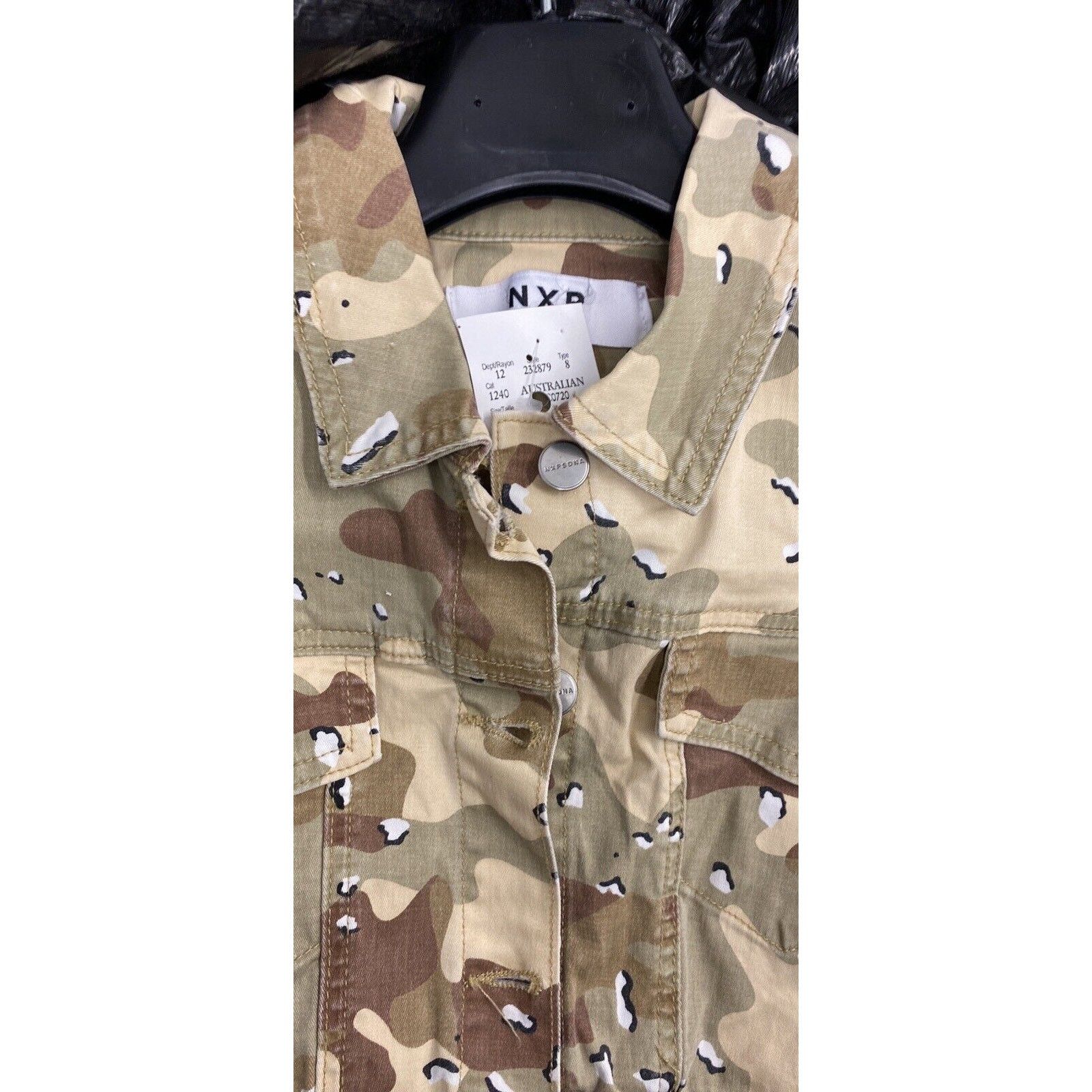 Vintage NXP Nana And Pasadena Denim Crop Camouflage Jacket Small Size S / US 4 / IT 40 - 4 Thumbnail