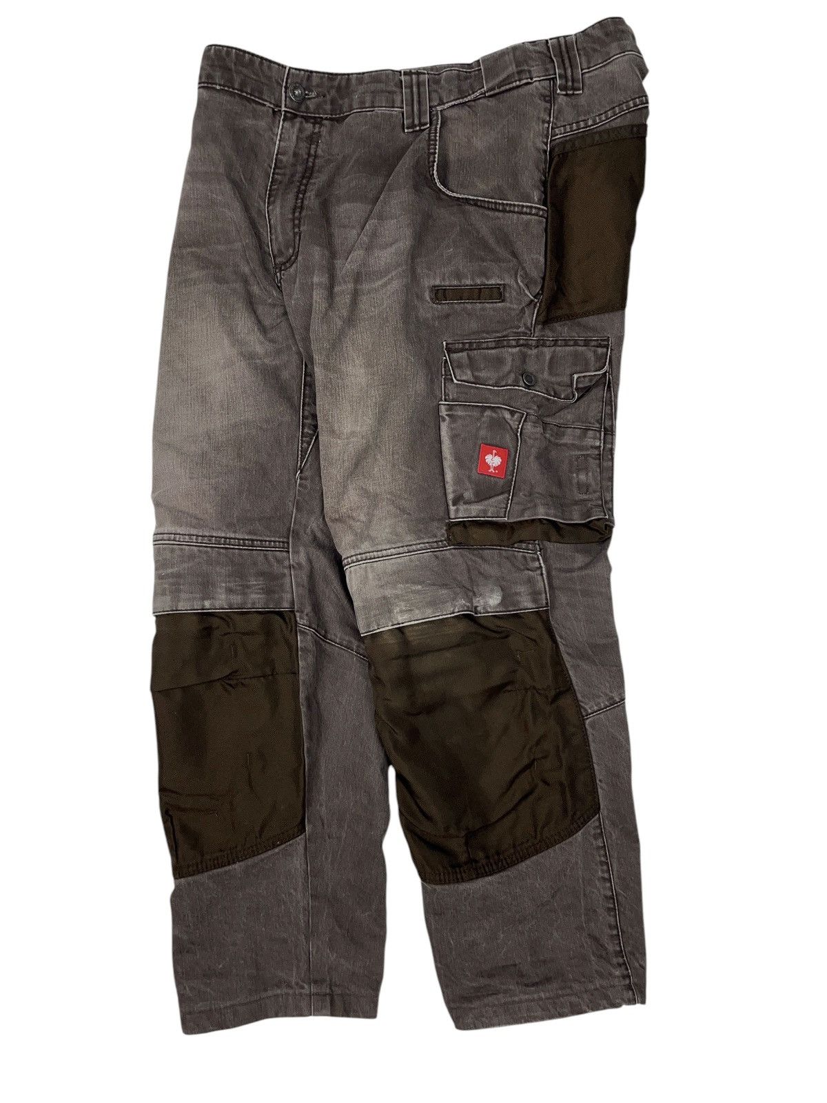 Stewart & Strauss × Vintage Vintage Engelbert Strauss Brown Washed Jeans Multi Pocket Size US 38 / EU 54 - 2 Thumbnail