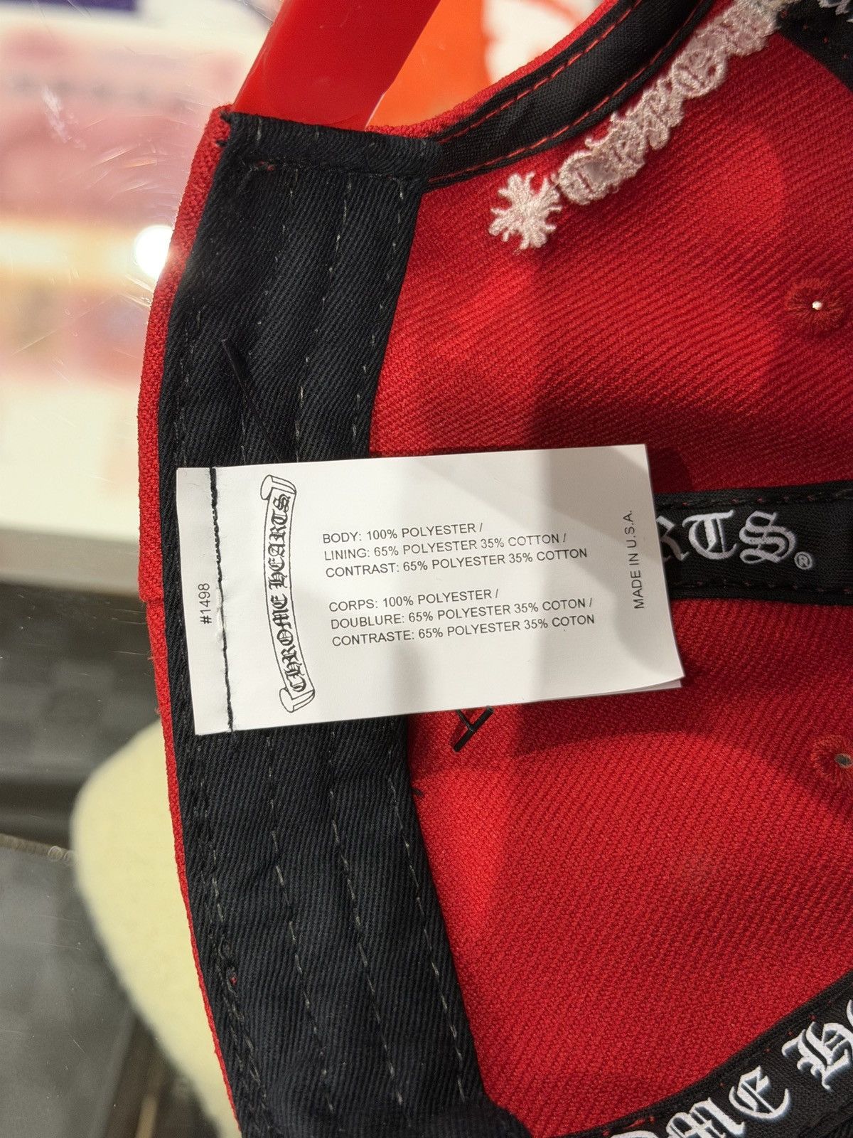Chrome Hearts Chrome Hearts Essentials LA Exclusive Baseball Wool Cap Red Size ONE SIZE - 8 Thumbnail