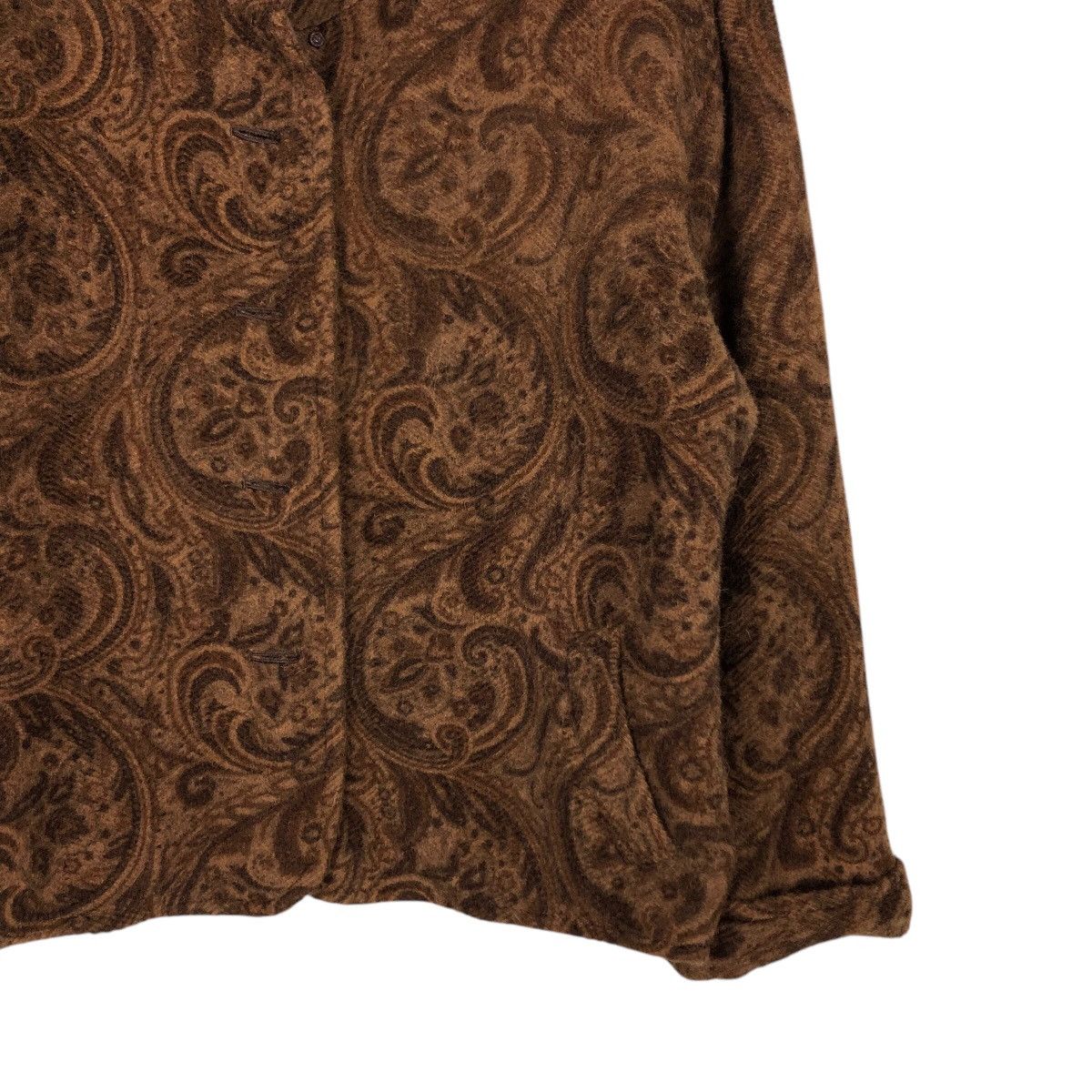 Japanese Brand Cropped Wool Biker Jacket Levilla Navajo Design IsseyMiyake Size US M / EU 48-50 / 2 - 6 Thumbnail