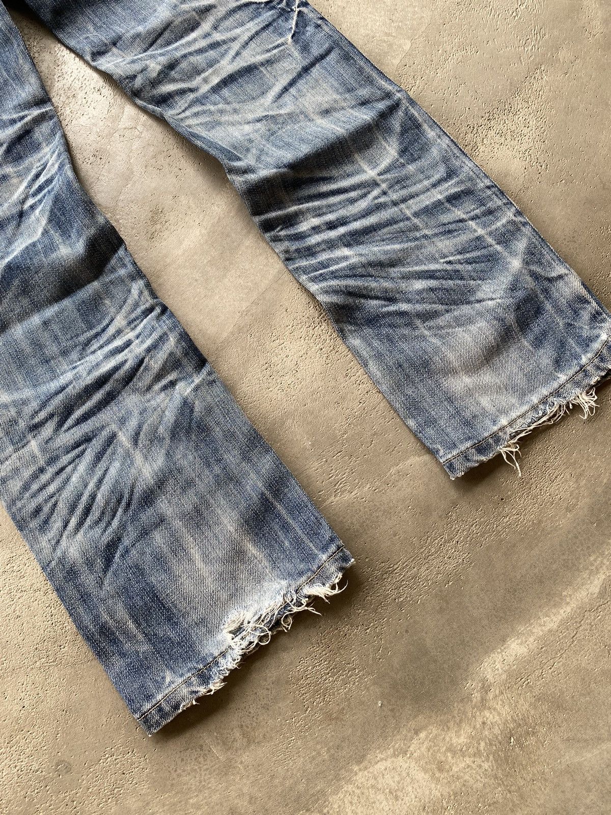 If Six Was Nine × Japanese Brand × Le Grande Bleu (L.G.B.) Green Natural Vintage Distressed Denim Jeans Size US 29 - 11 Thumbnail