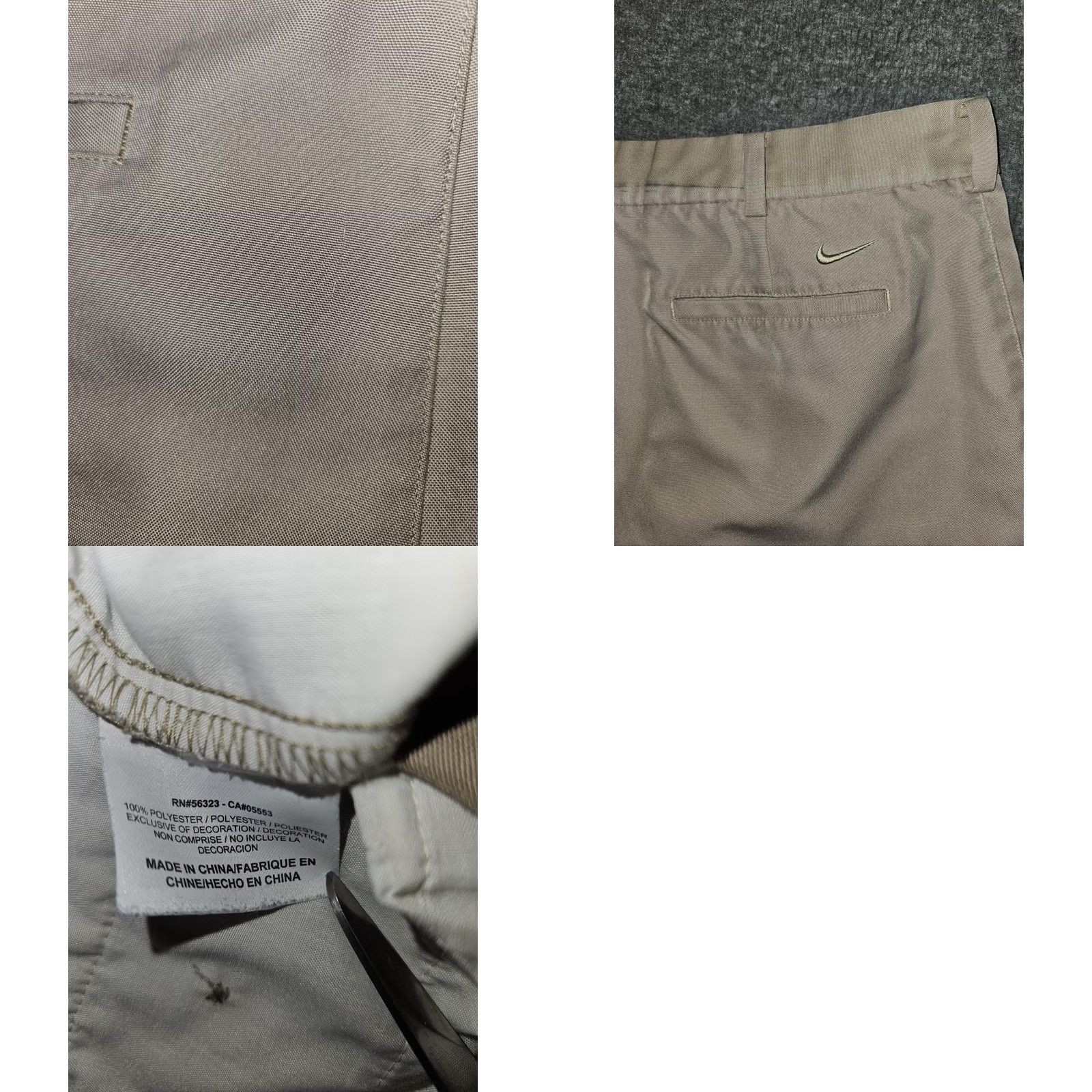 Nike Nike Golf Shorts Men 38 Beige Mid Rise Pleated Chino Casual Sports Nike Logo Pockets Inseam 11"} Size US 38 / EU 54 - 8 Thumbnail
