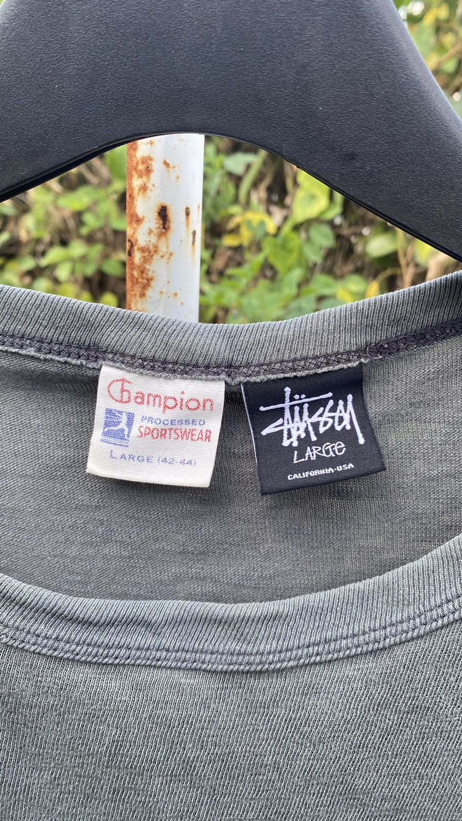 RARE Vintage Stussy X Champion Laura Photo Tshirt