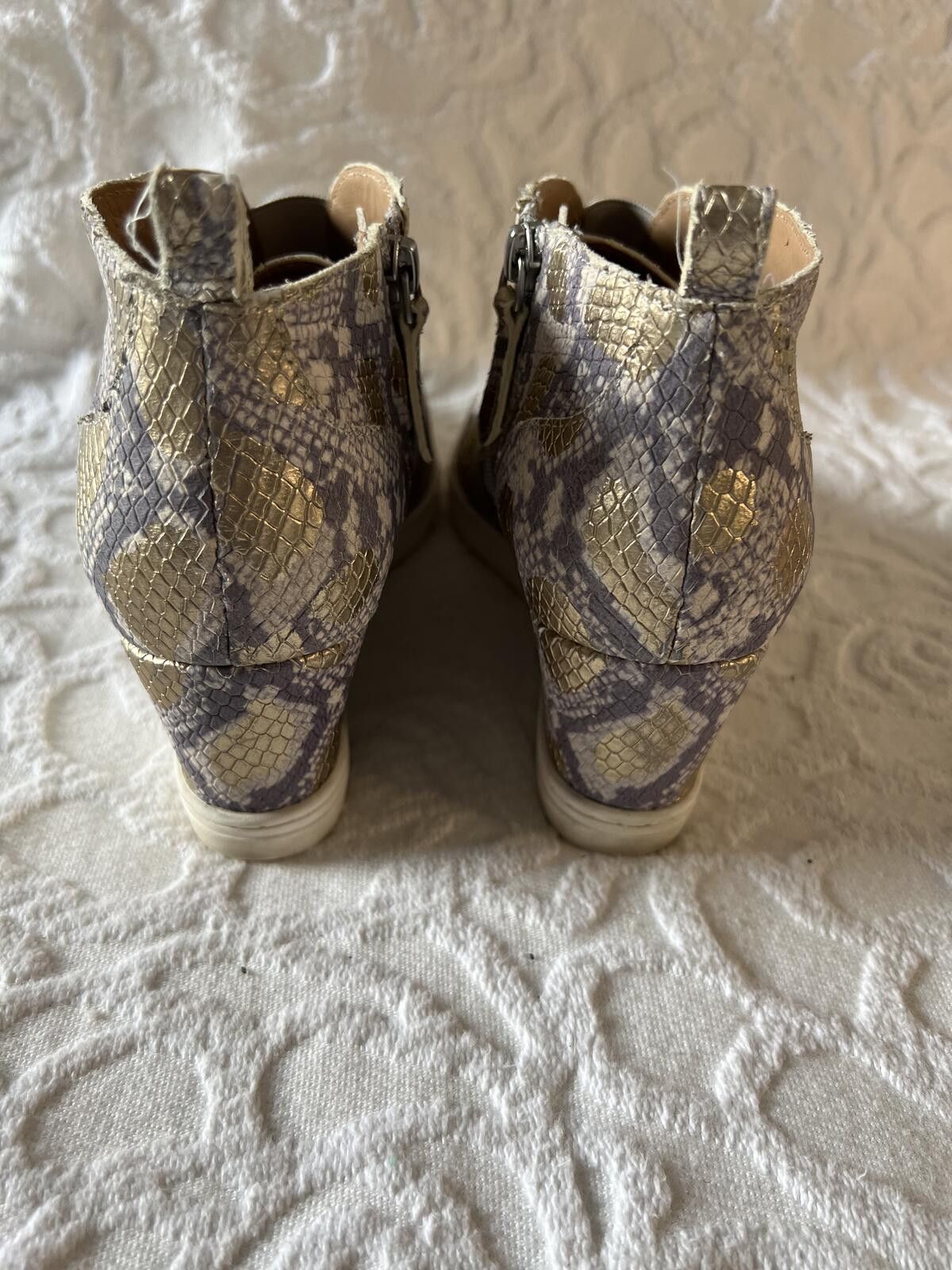 Other Linea Paolo Leather Felicia Platform Wedge Sneaker Bootie Size US 8 / IT 38 - 6 Thumbnail