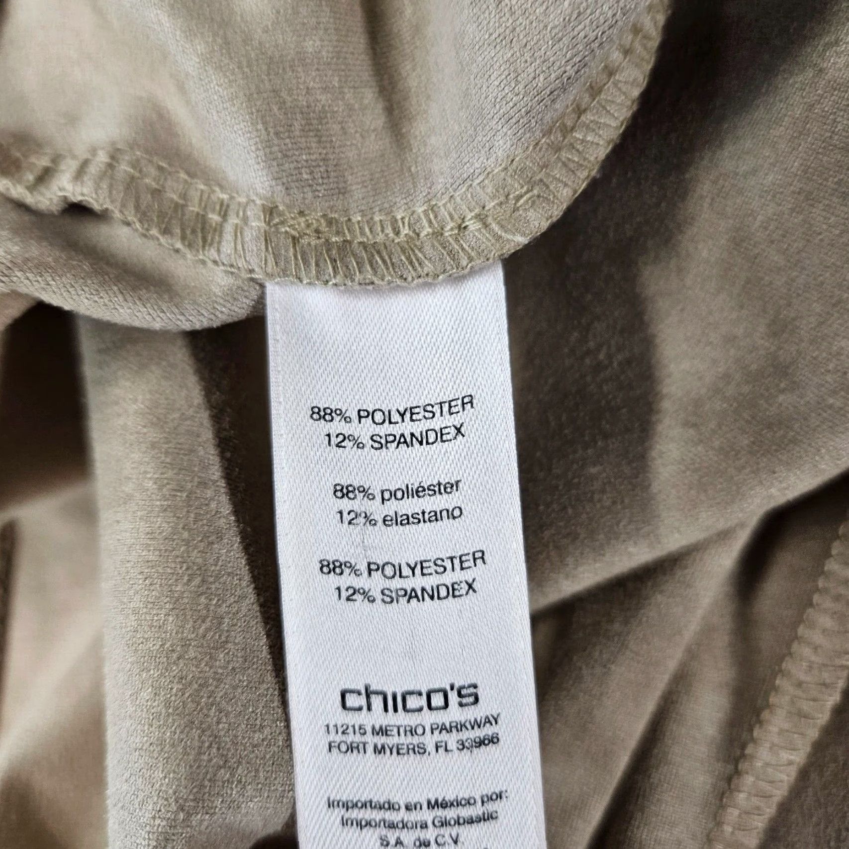 Vintage Chicos Zenergy Womens Faux Suede Pants Sz XL Tan Pull On High Rise Size 40" / US 18 - 6 Thumbnail