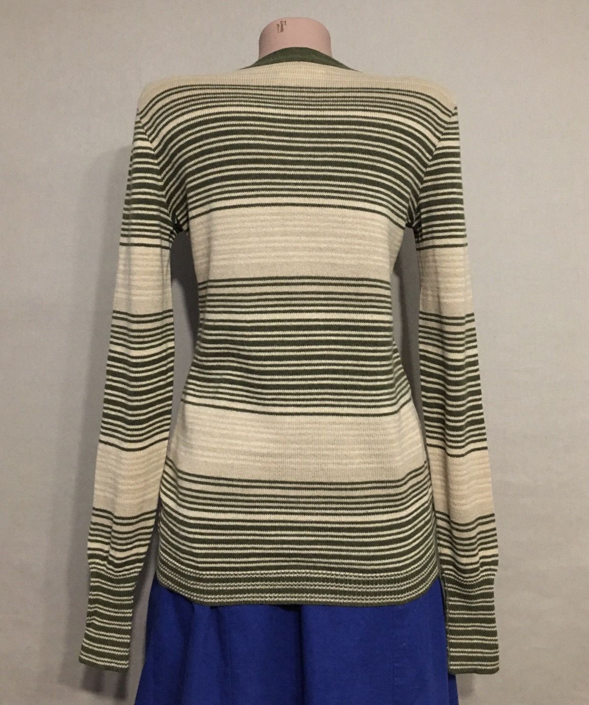 Valentino × Vintage Valentino Boutique Vintage Wool Striped Sweater Cardigan M Size M / US 6-8 / IT 42-44 - 5 Thumbnail
