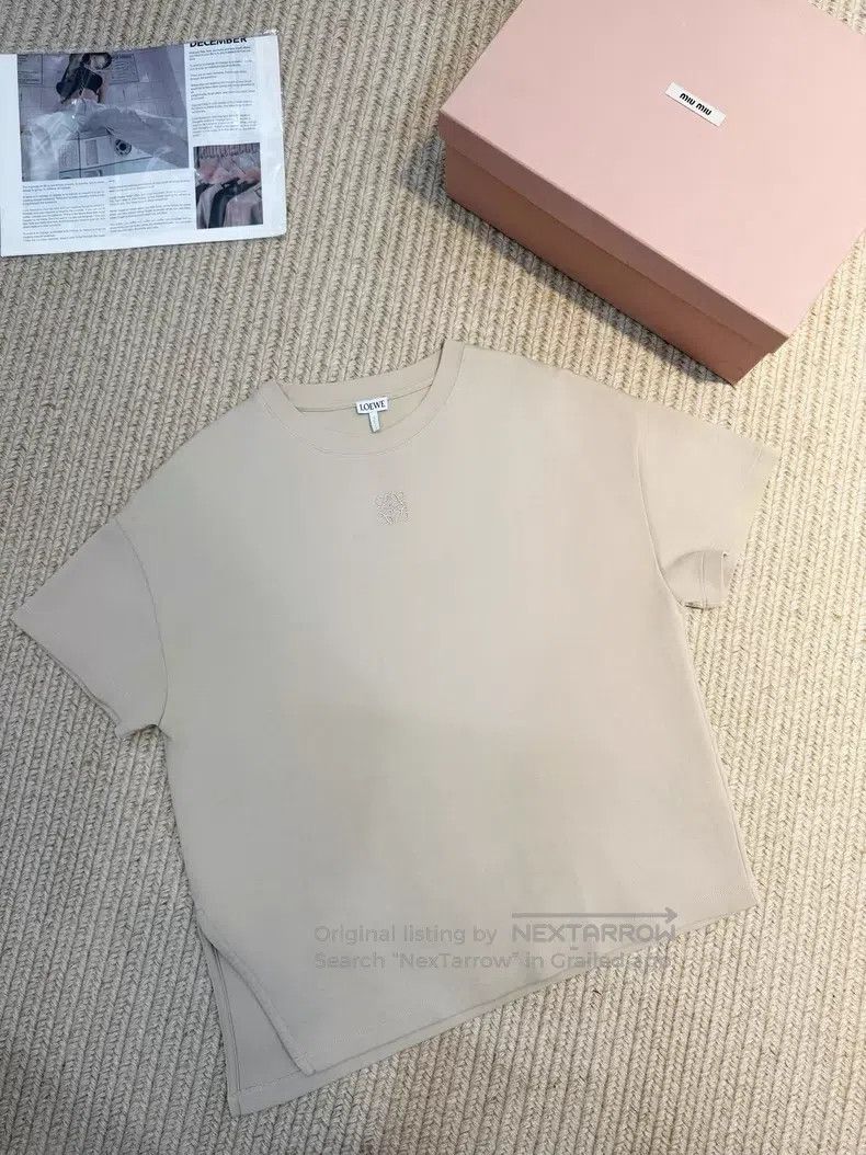 Loewe Loewe Beige Short-Sleeve T-Shirt, 80% Cotton + 20% Nylon Size S / US 4 / IT 40 - 1 Thumbnail