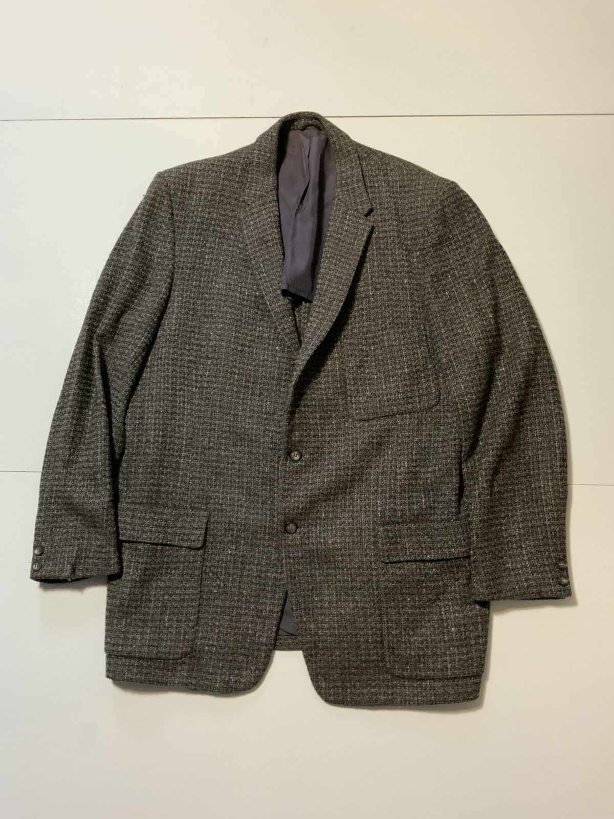Vintage Vintage 60s Smiths Country Club Tweed Wool Blazer Jacket. Size 44L - 1 Thumbnail