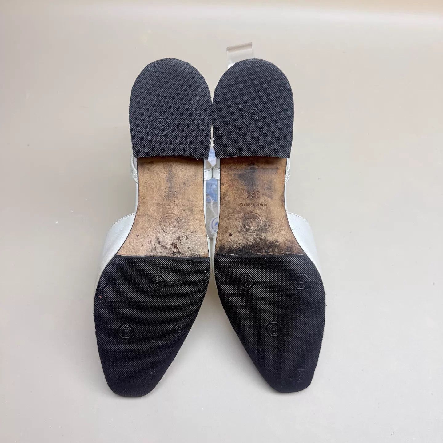 Chanel CHANEL Black & White CC Slingback 36 95 New Size US 5.5 / IT 35.5 - 6 Thumbnail