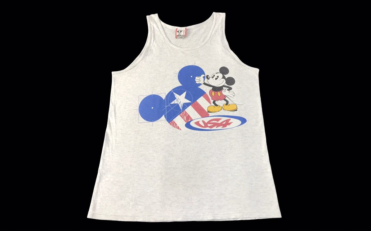Disney 90s Walt Disney Mickey Mouse USA Flag Logo Printed Size US M / EU 48-50 / 2 - 1 Thumbnail