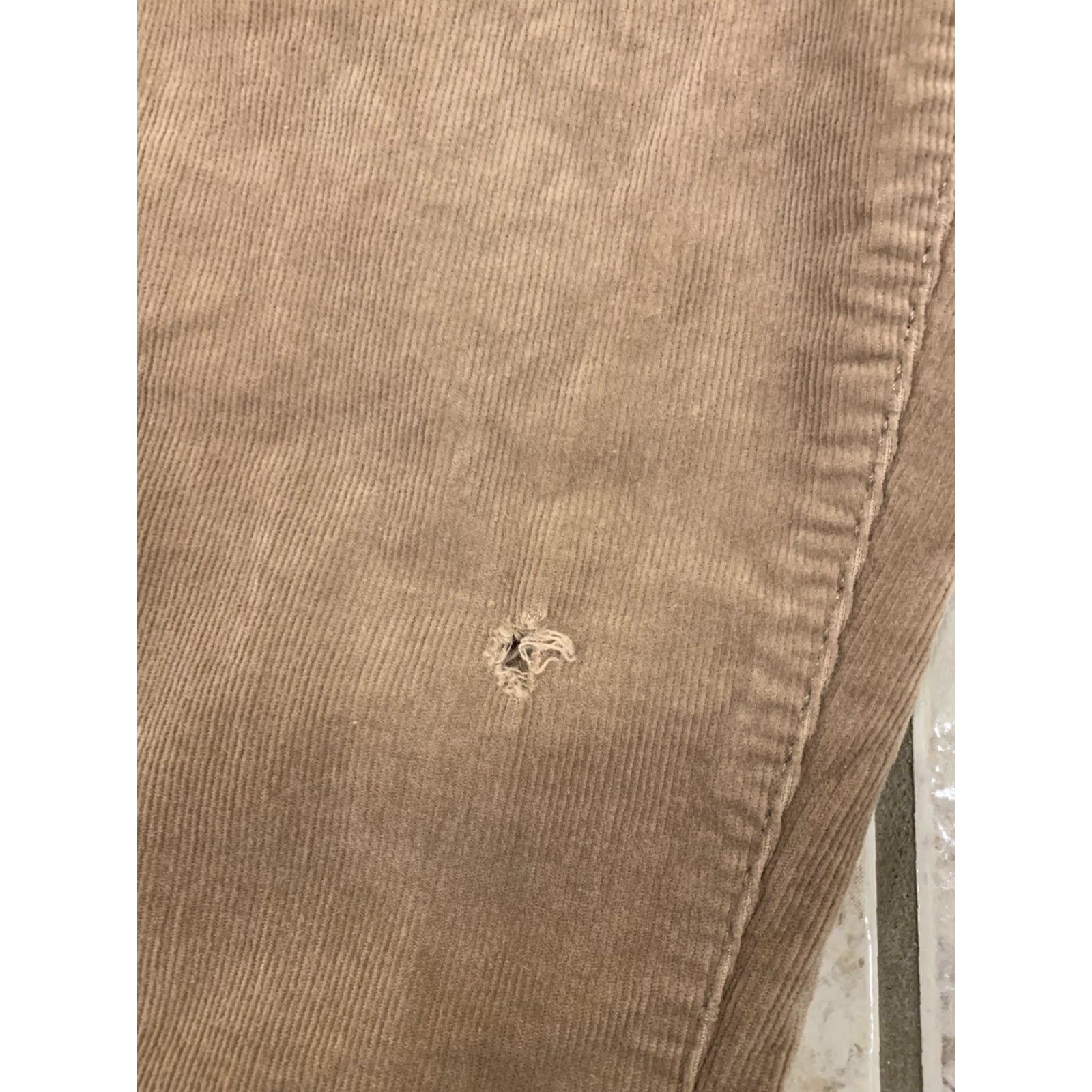 Talbots VINTAGE Women's 14 Talbots Beige High-Waist Straight Leg Stretch Corduroy Jeans 34X31 Size 36" / US 14 / IT 50 - 5 Thumbnail