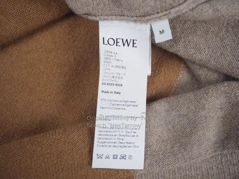 Loewe Loewe Grey and brown mixed color cashmere knit long sleeve Size US M / EU 48-50 / 2 - 8 Thumbnail