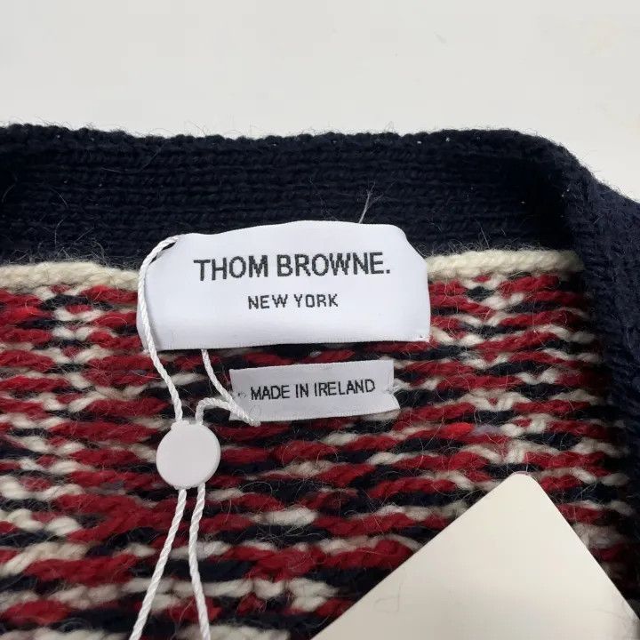 Thom Browne Thom Browne Red Checked Long Sleeve Sweater -2507 Size US M / EU 48-50 / 2 - 4 Thumbnail