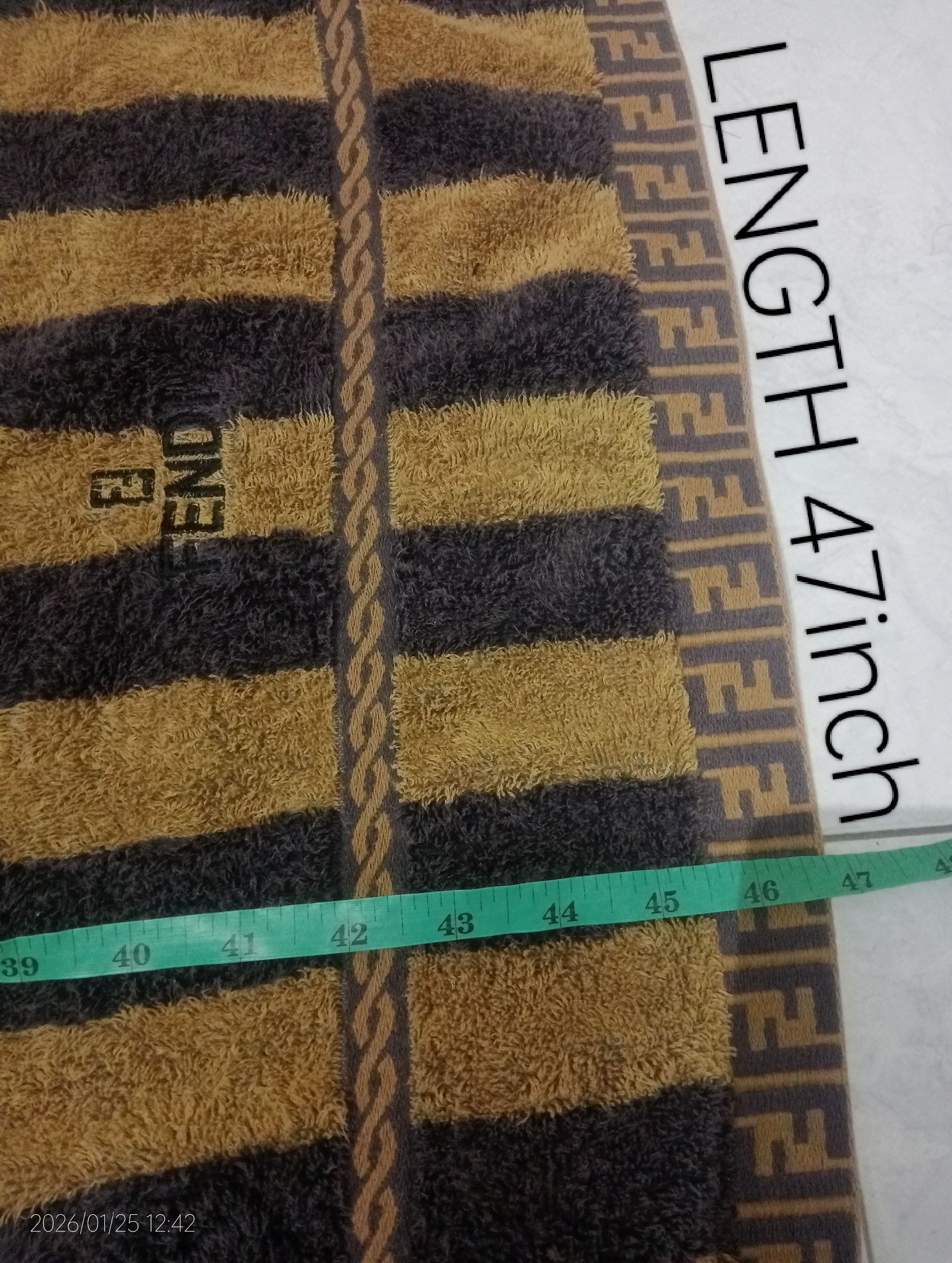Fendi Vintage Fendi Teleria Striped Cotton Towel. Size ONE SIZE - 5 Thumbnail