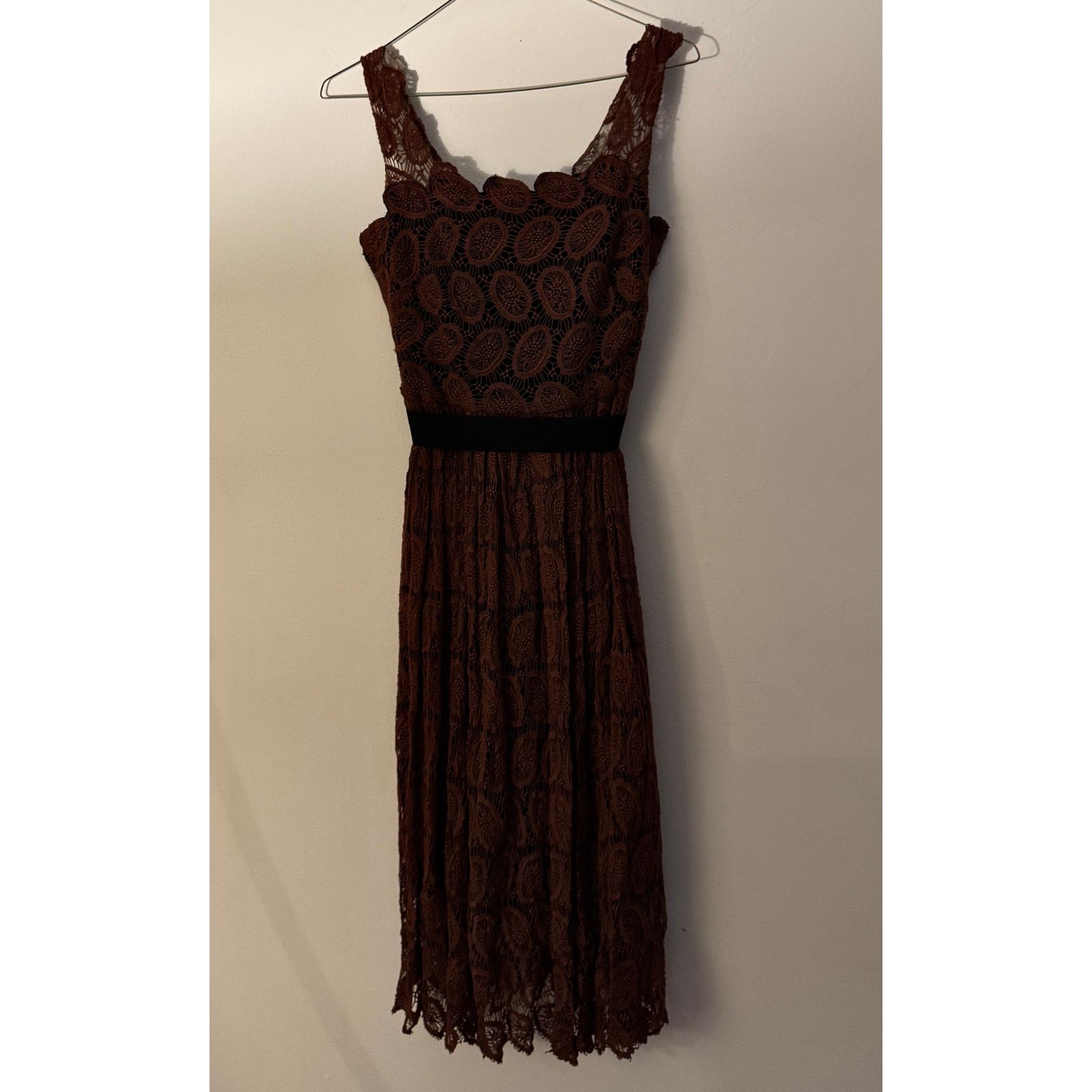 Robert Rodriguez ROBERT RODRIGUEZ Copper Brown Lace Cocktail Tea Dress Size S / US 4 / IT 40 - 1 Thumbnail