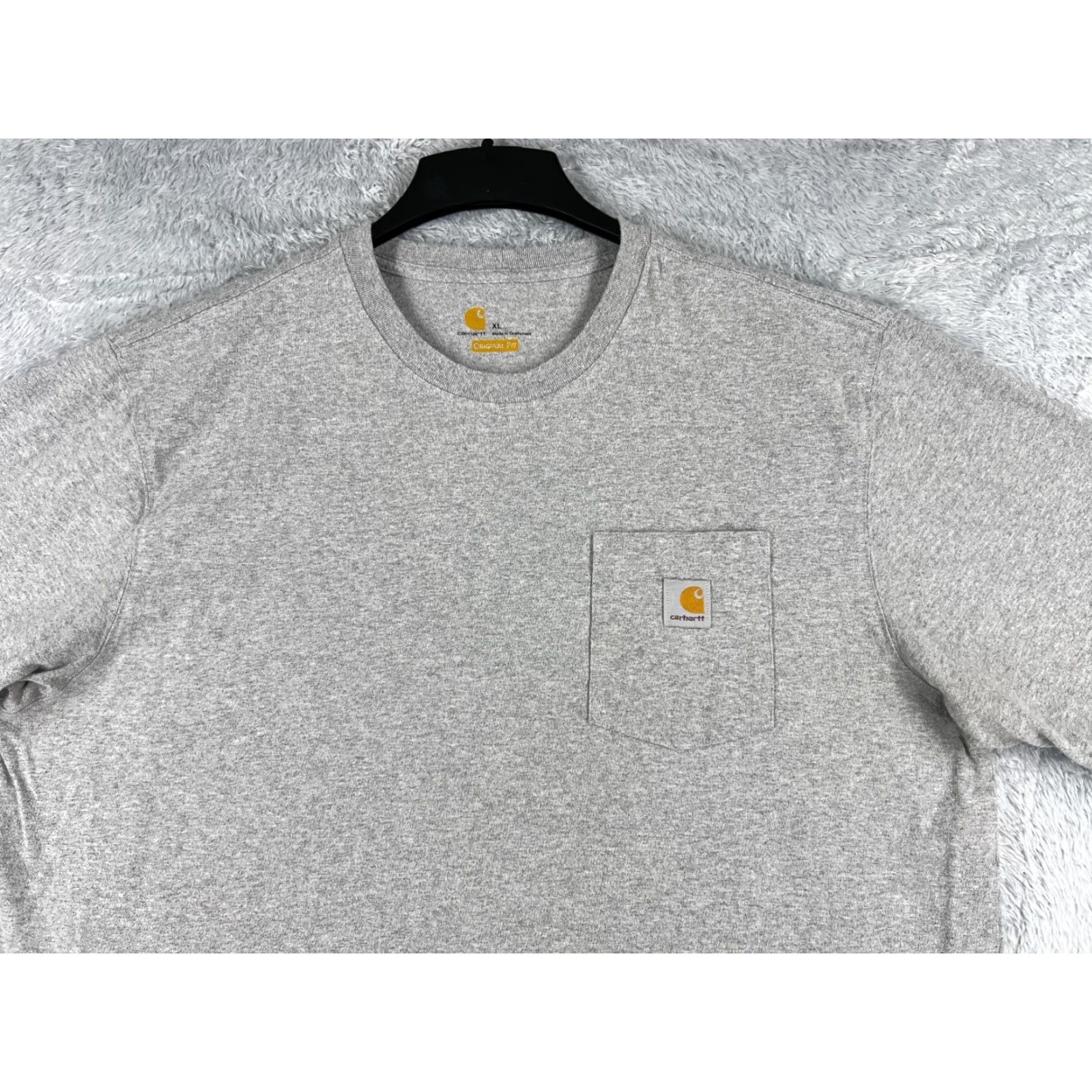 Carhartt Carhartt Shirt Men XL Gray Short Sleeve Crew Cotton Pocket Workwear Size US XL / EU 56 / 4 - 4 Thumbnail