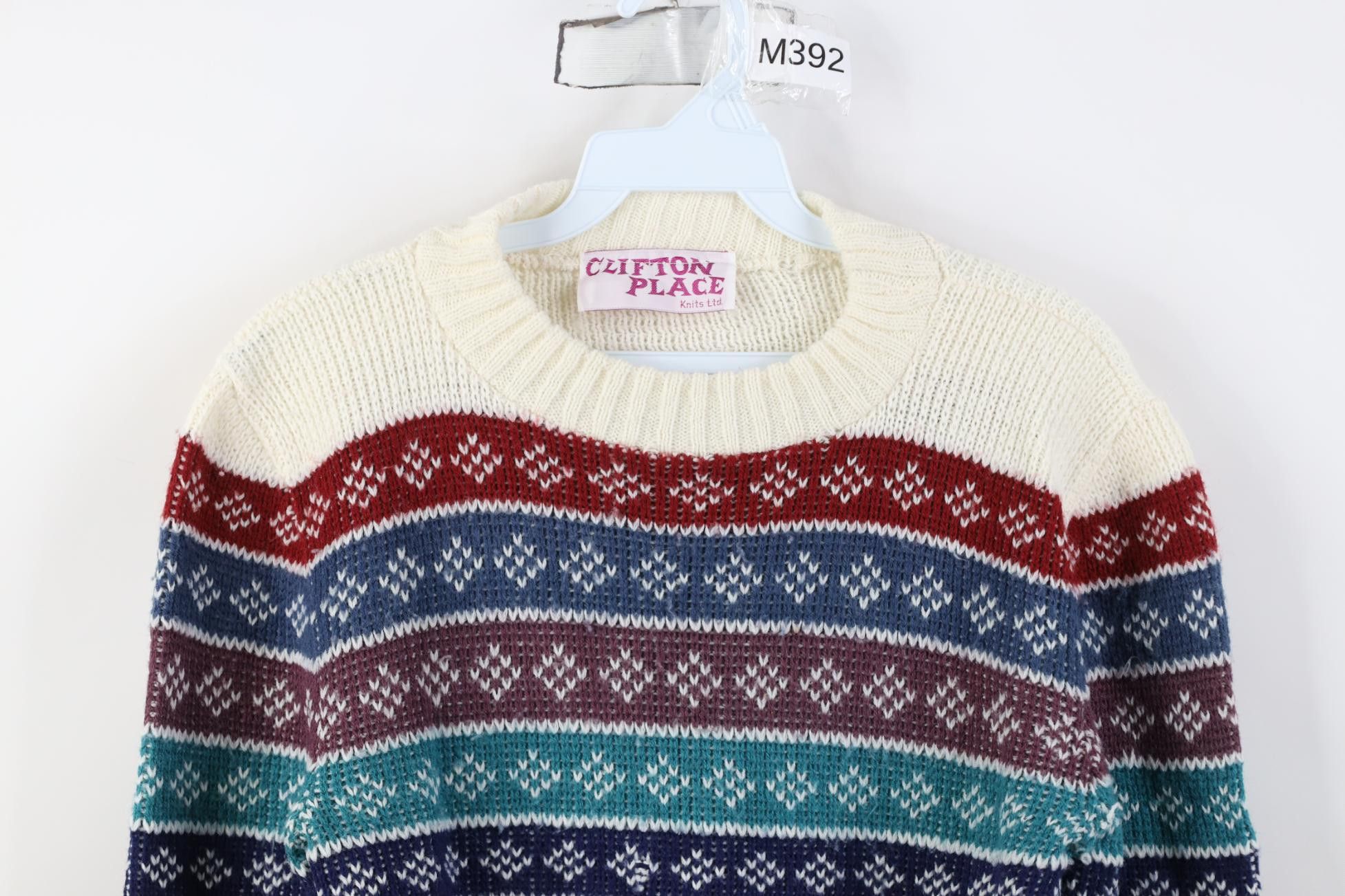 Vintage Vintage 80s 90s Streetwear Striped Knit Crewneck Sweater USA Size XS / US 0-2 / IT 36-38 - 2 Thumbnail
